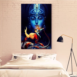 CasperMe Arts  Studio Shri Krishna Painting Theme Canvas Wall Painting Framed Wooden Stretched (36 x 24 inches)