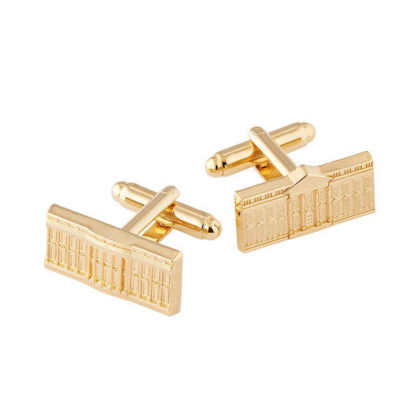 White House Cufflinks, North and South View - Gold Plated