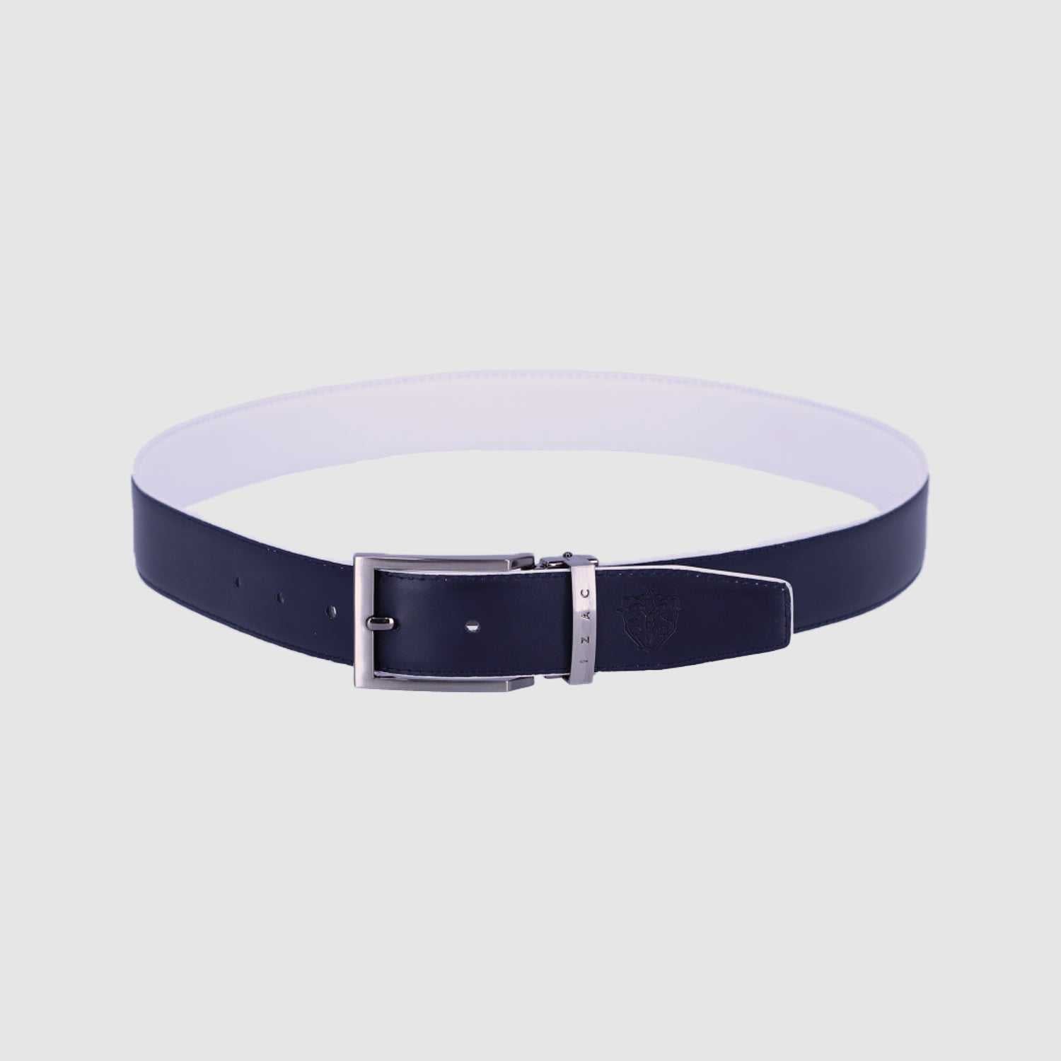 Ceinture réversible blanche et marine - IZAC - Modalova