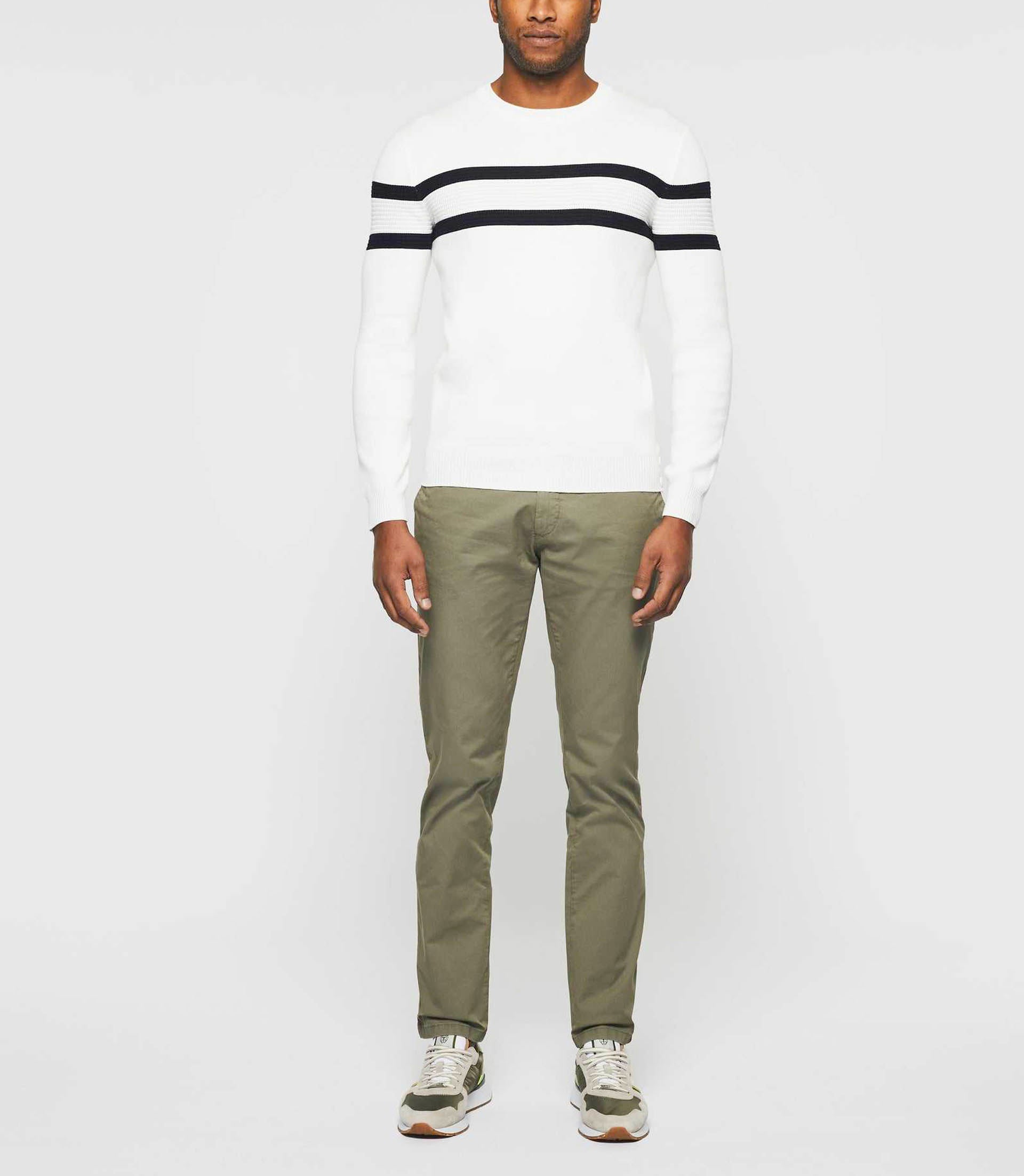 Pull col rond écru ''Donovan'' - IZAC - Modalova