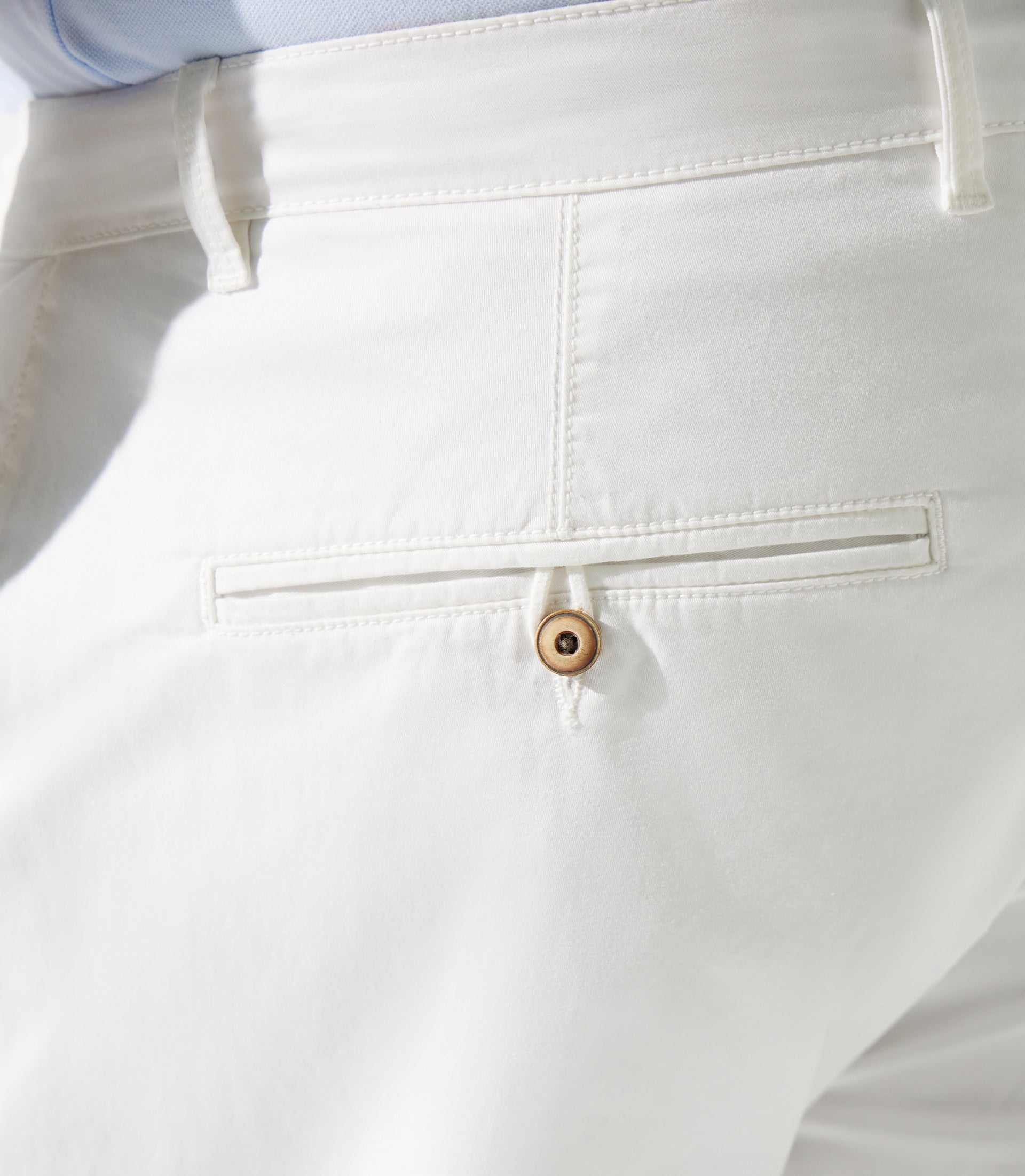 White stretch cotton shorts SLOWLYBT