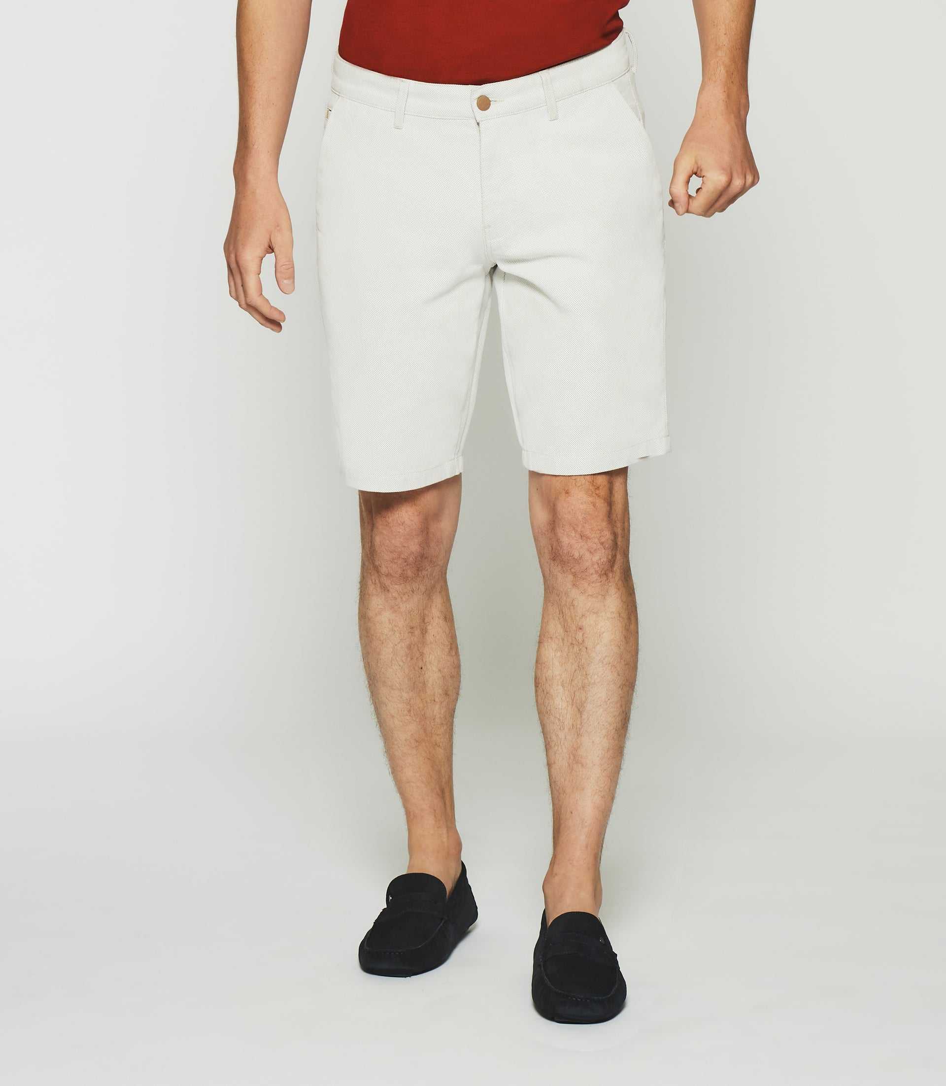 Beige cotton Bermuda shorts SWIM