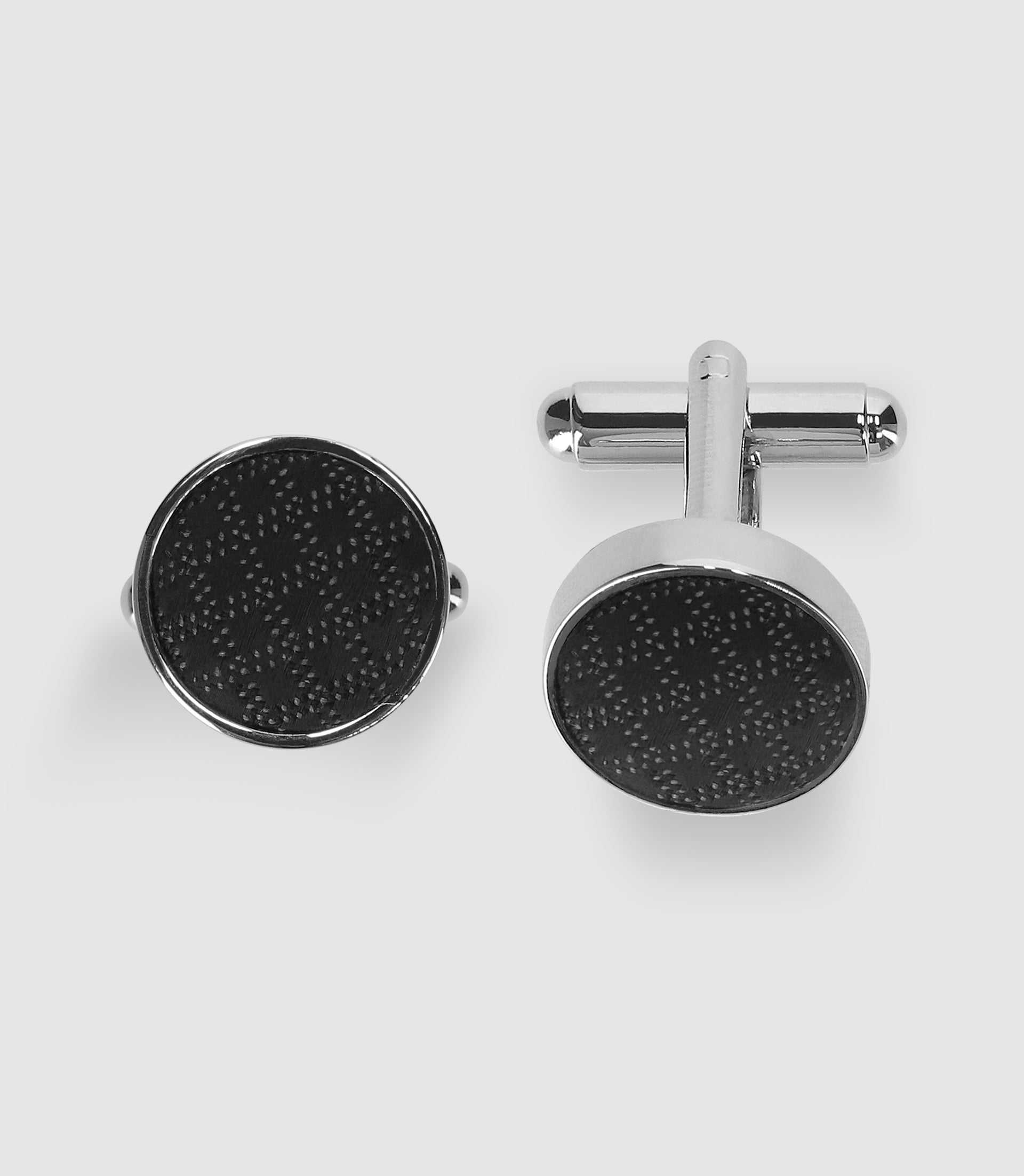 Black metal cufflinks HEIDI