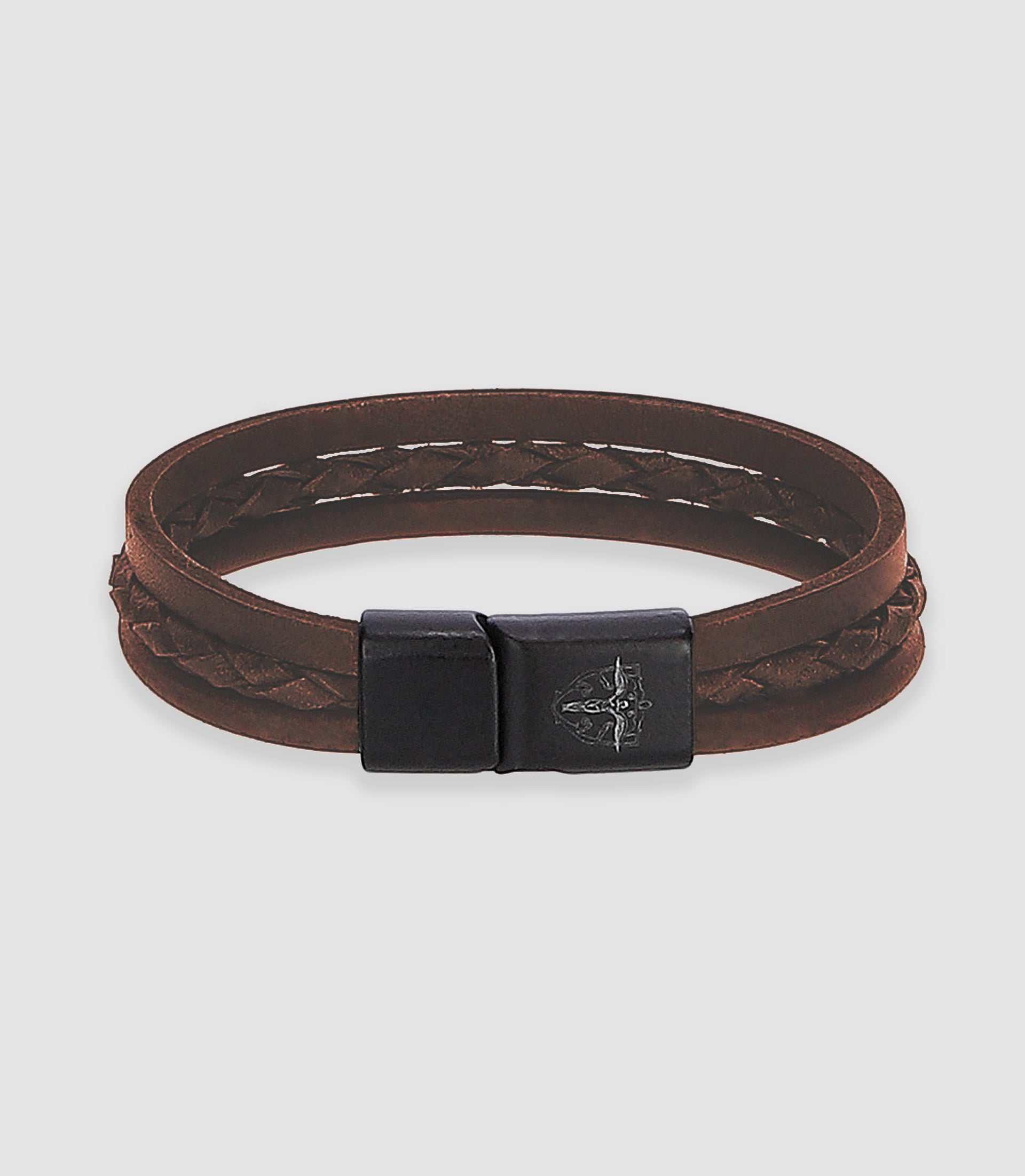 Brown leather bracelet GALO