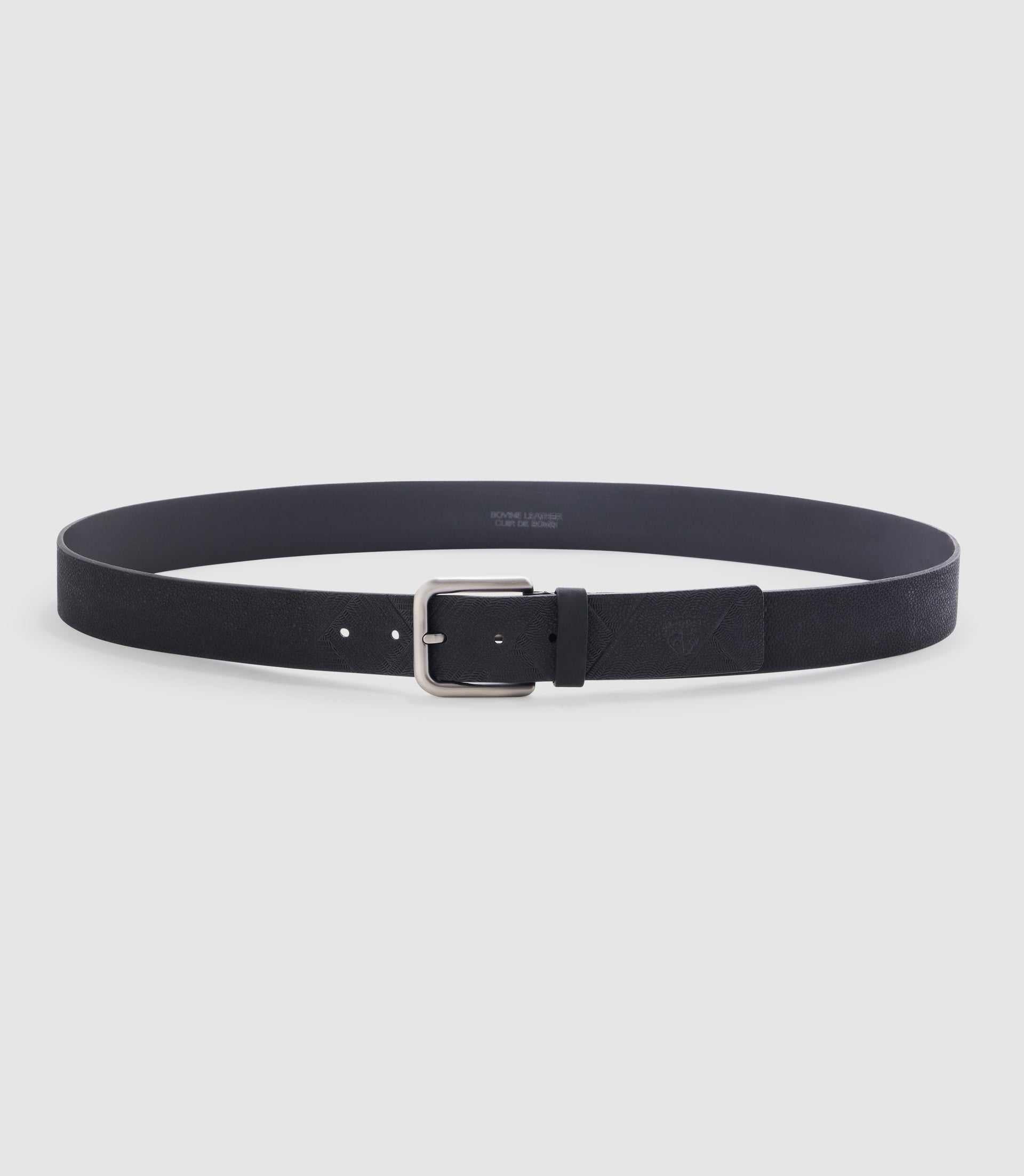 Leather belt 40mm black 