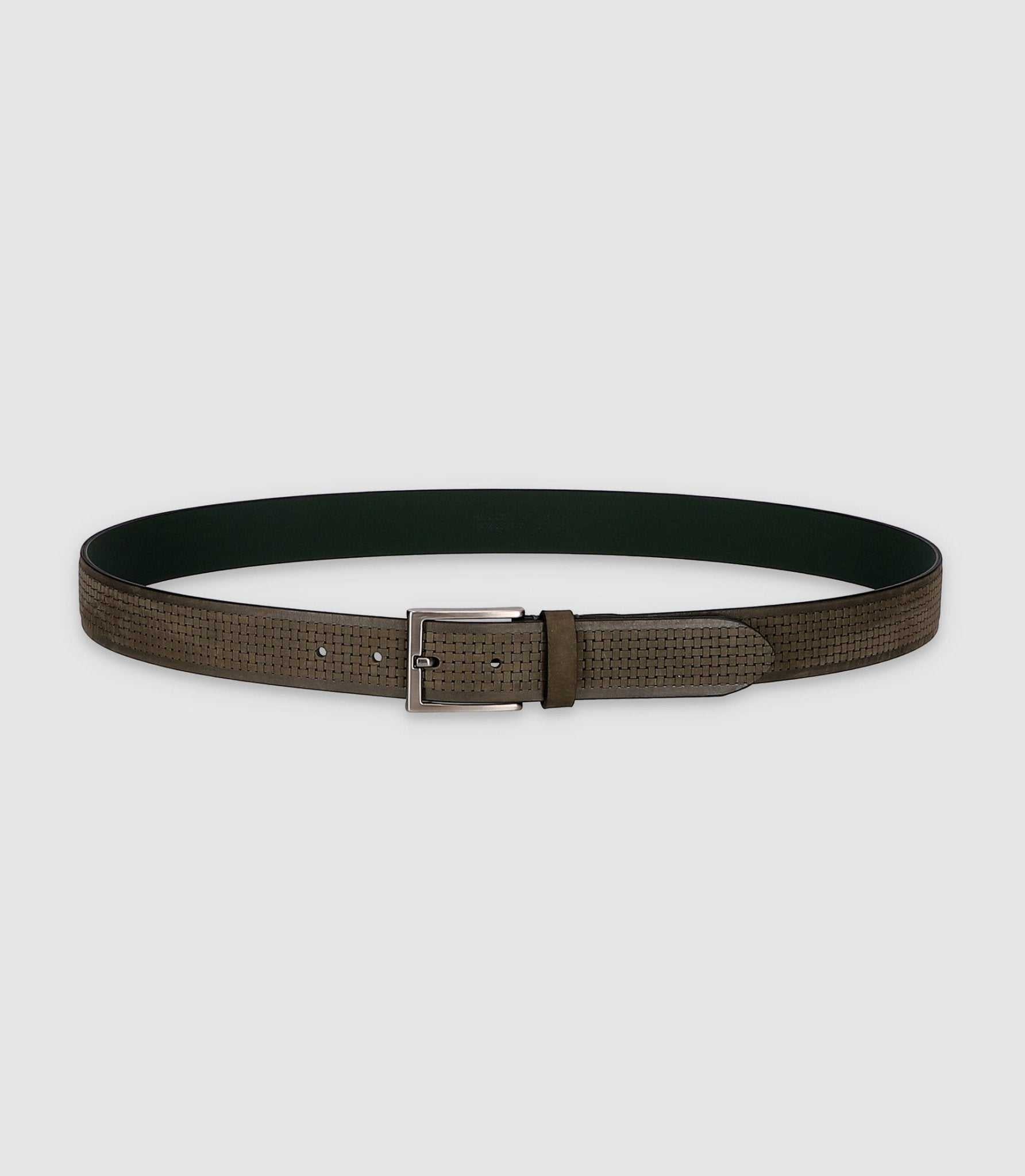 Khaki leather belt 35mm CRAIE