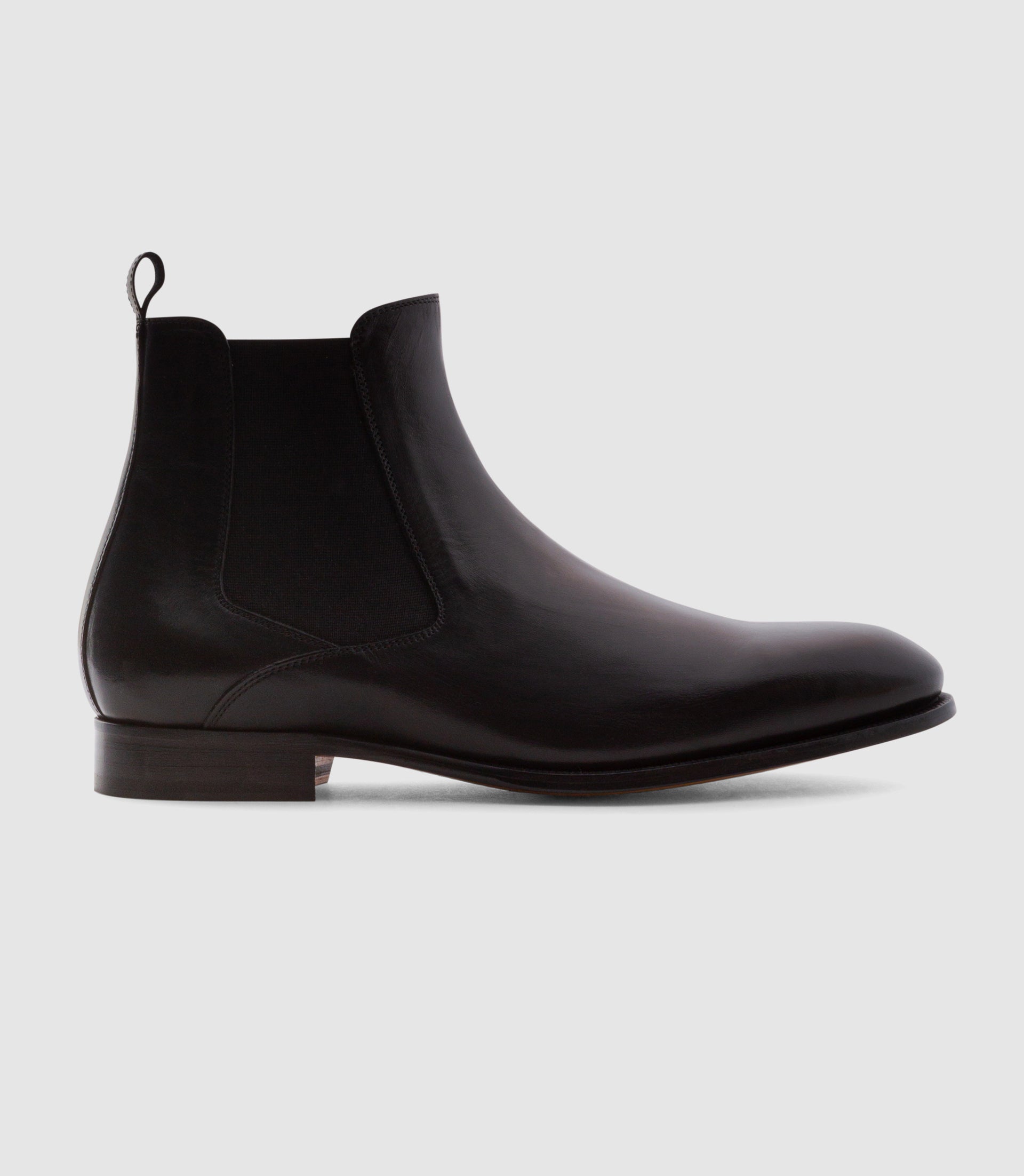 Black leather boots OTIS