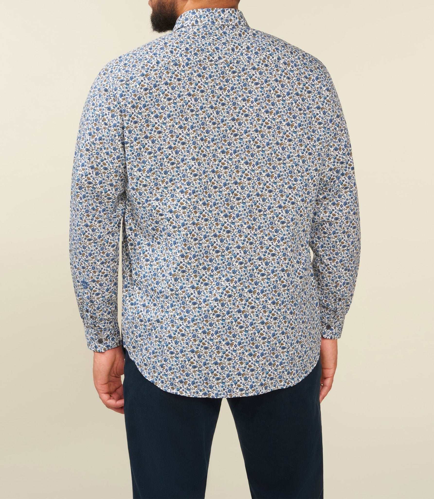 JOANIBT blue print casual shirt