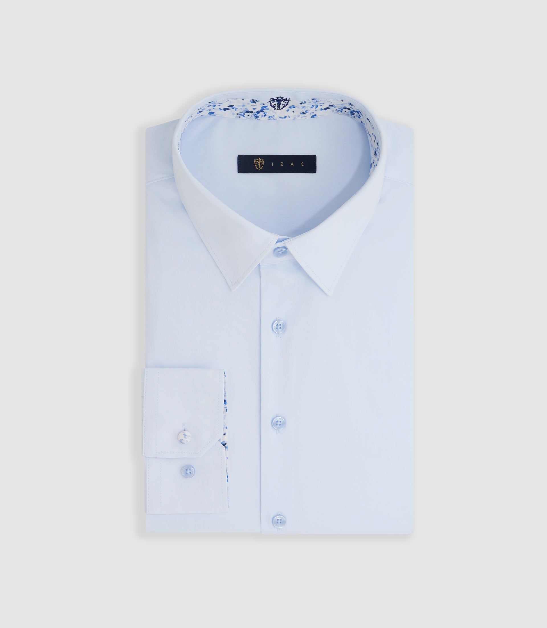 Plain shirt with sky blue fancy 