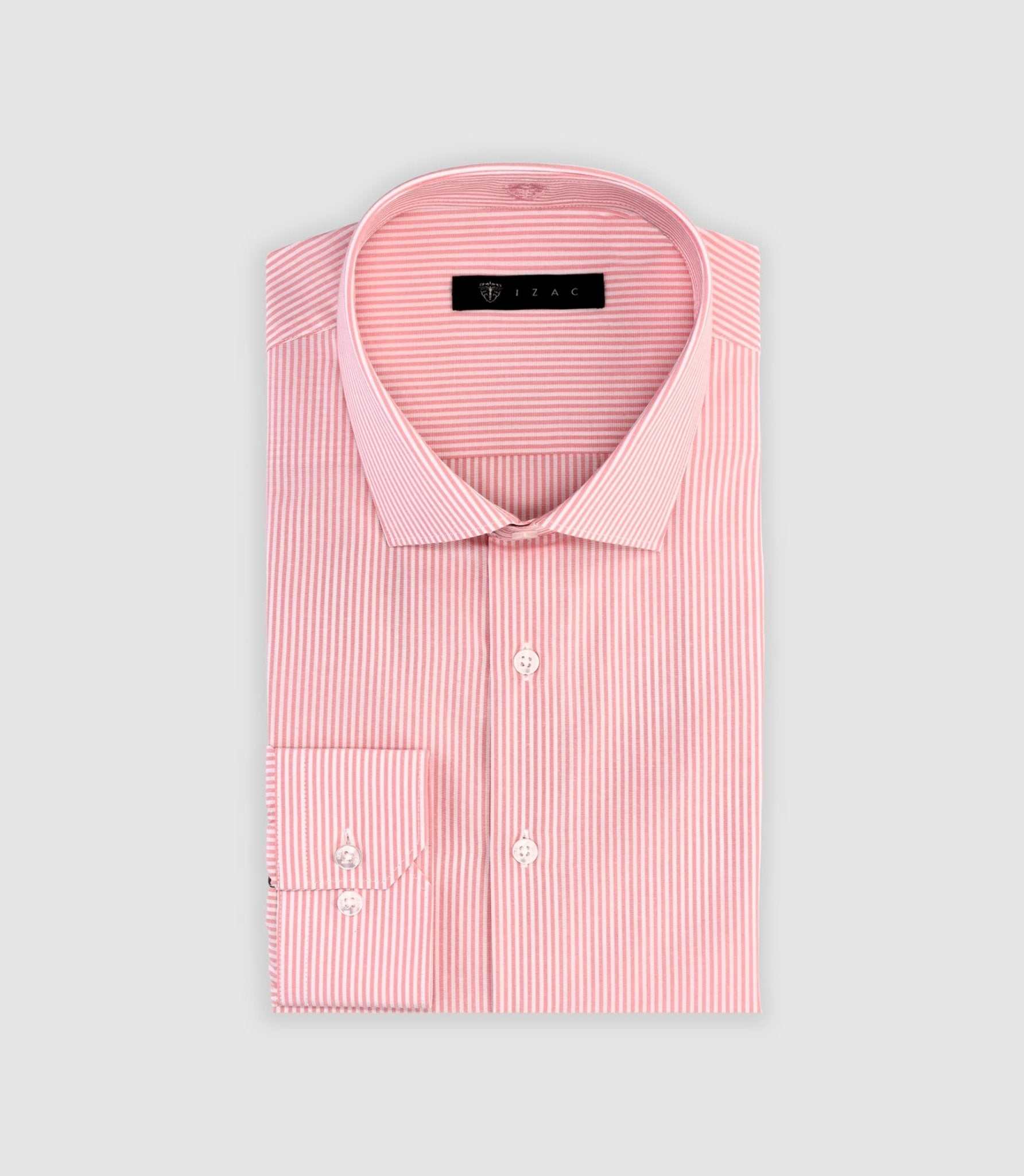 Pink striped slim fit shirt MADDOX