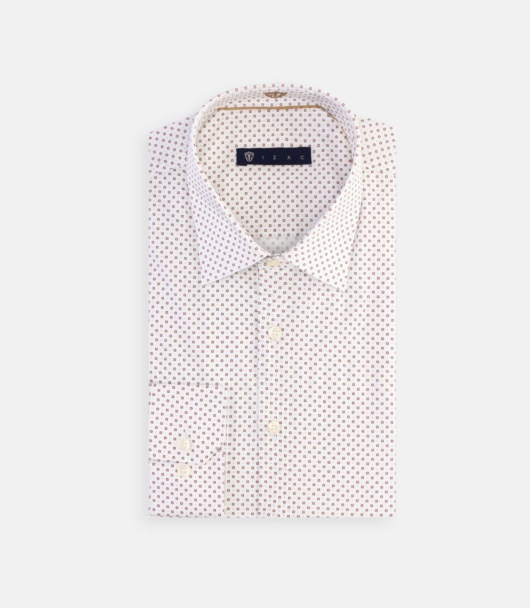 White micro patterned shirt MARIANO