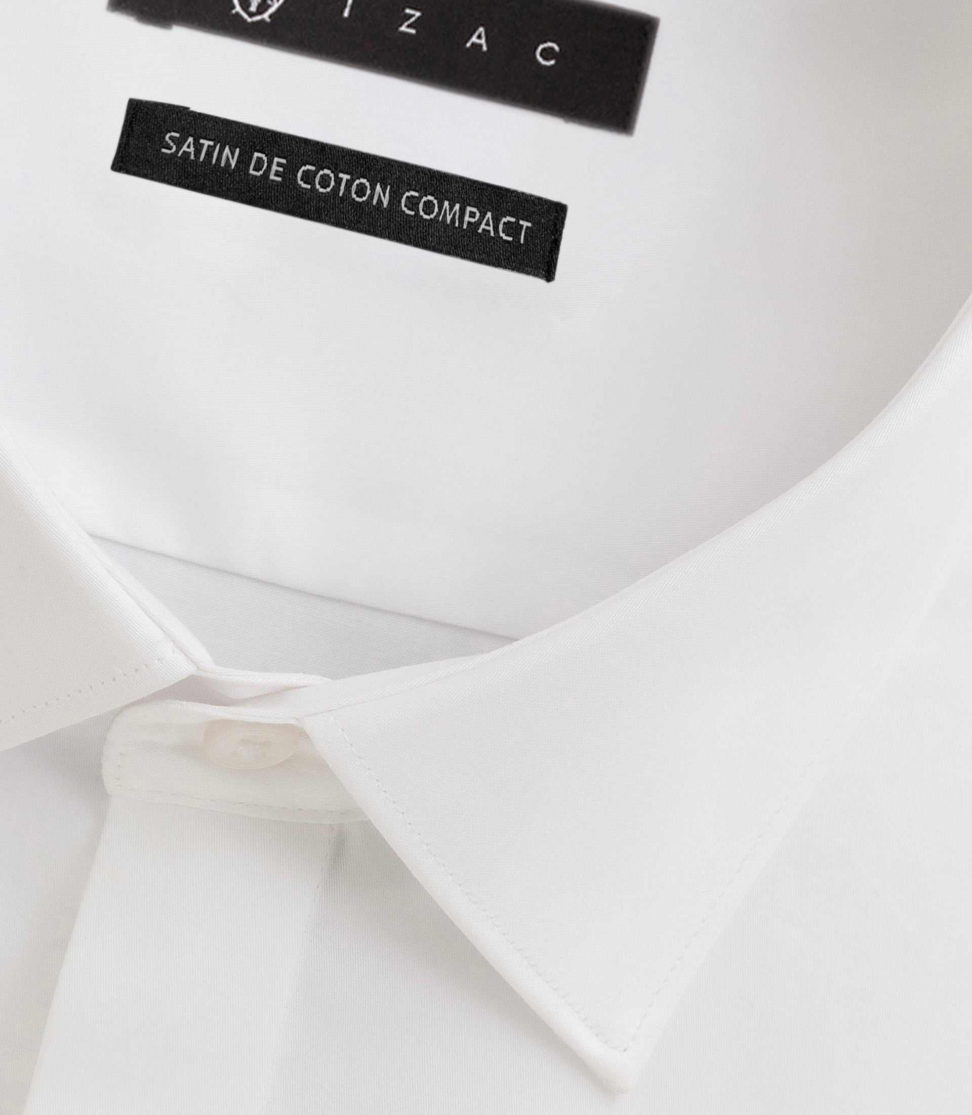 White cotton satin shirt SATINCACHE