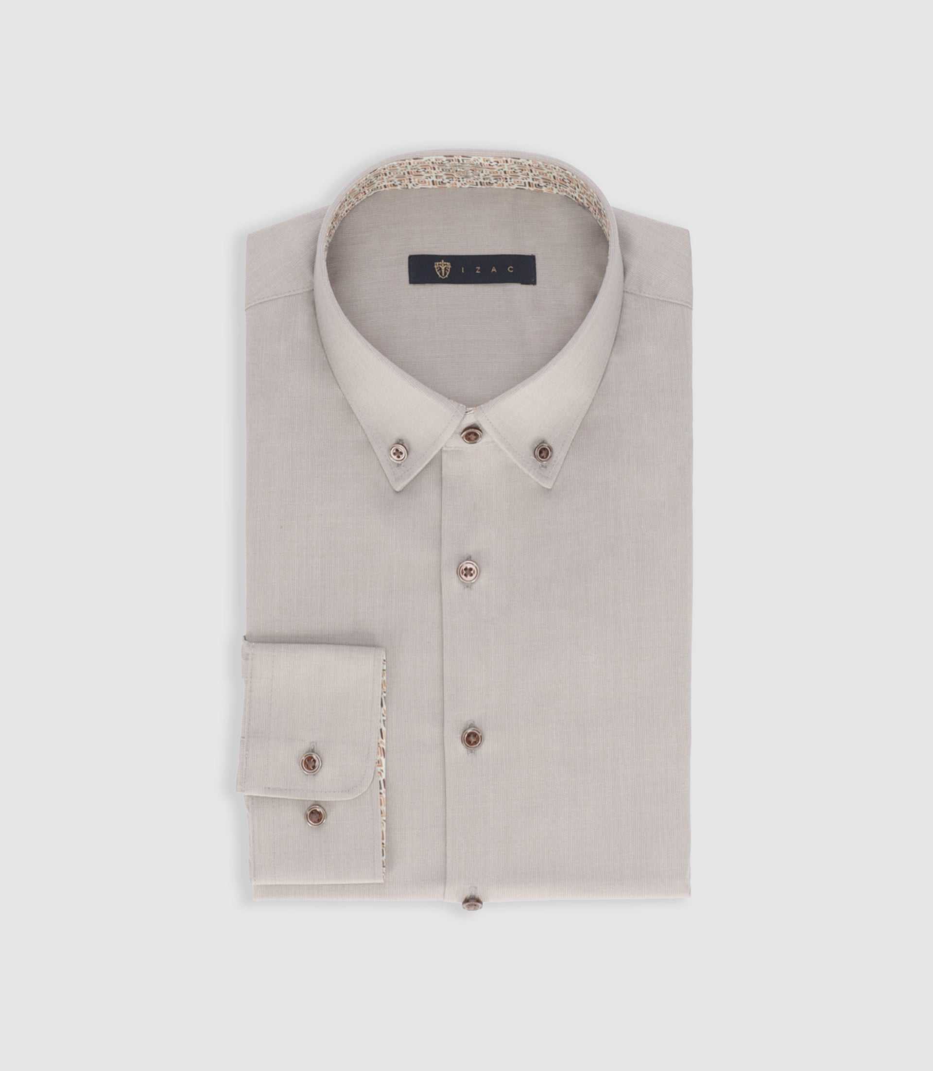 Slim fit beige shirt PABLO