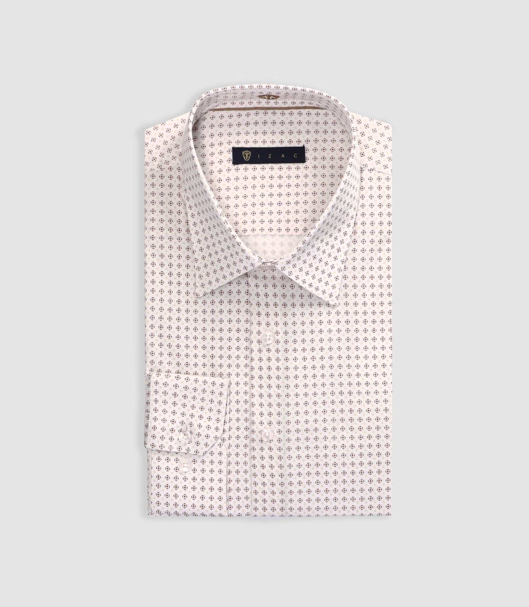 White micro patterned shirt PEDRO