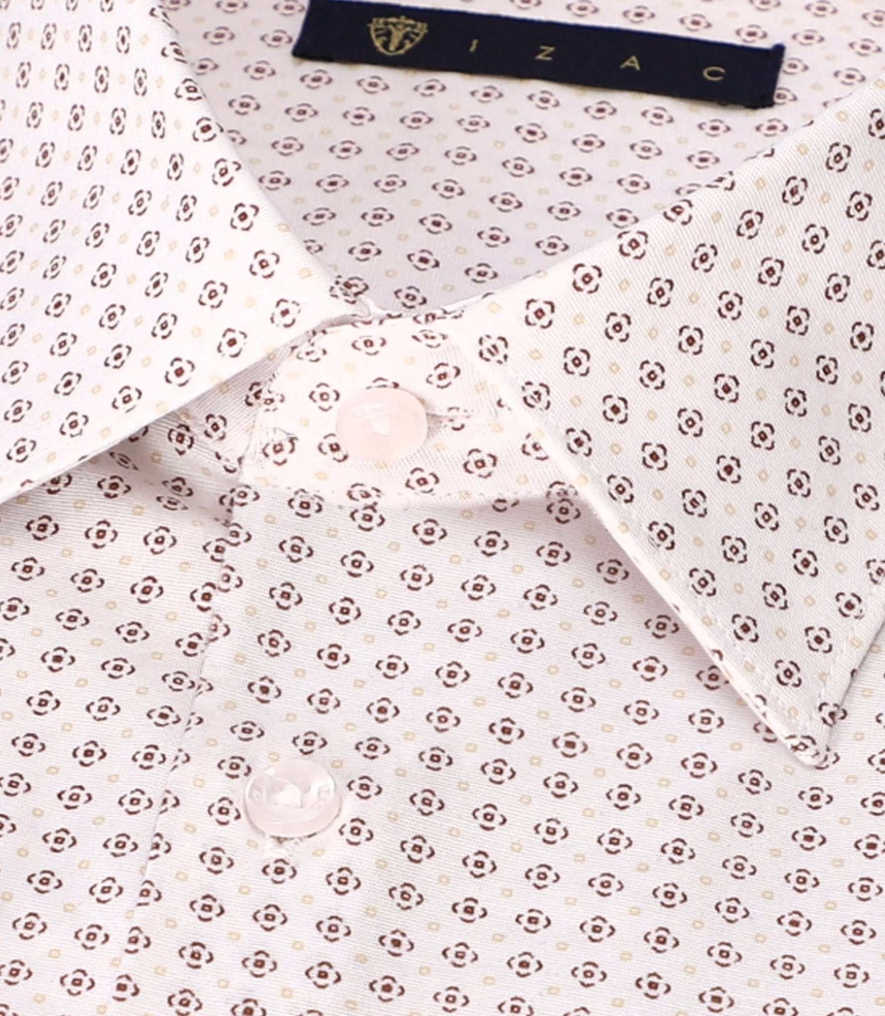 White micro patterned shirt PEDRO