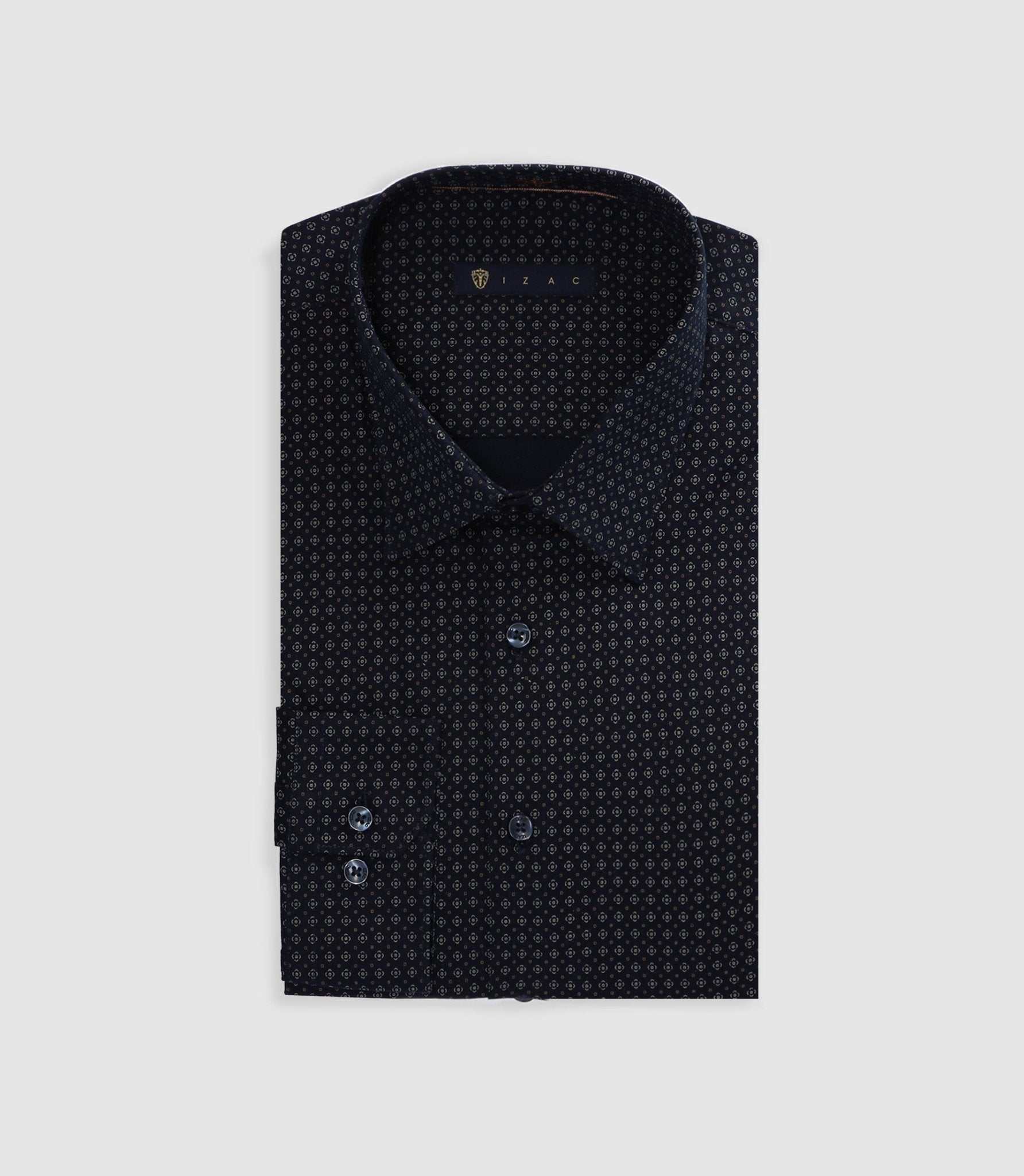 PEDRO navy micro patterned shirt