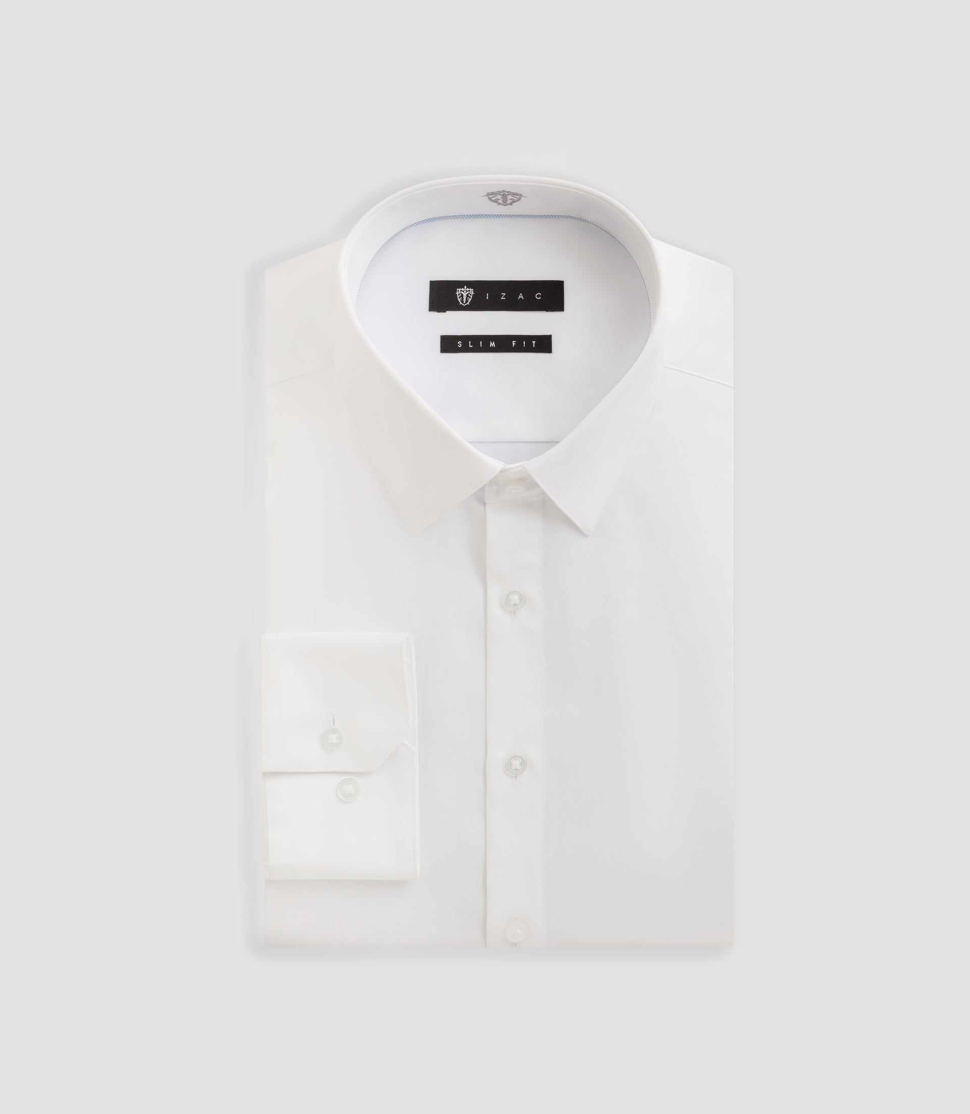 SATINSLIM white cotton sateen slim fit shirt