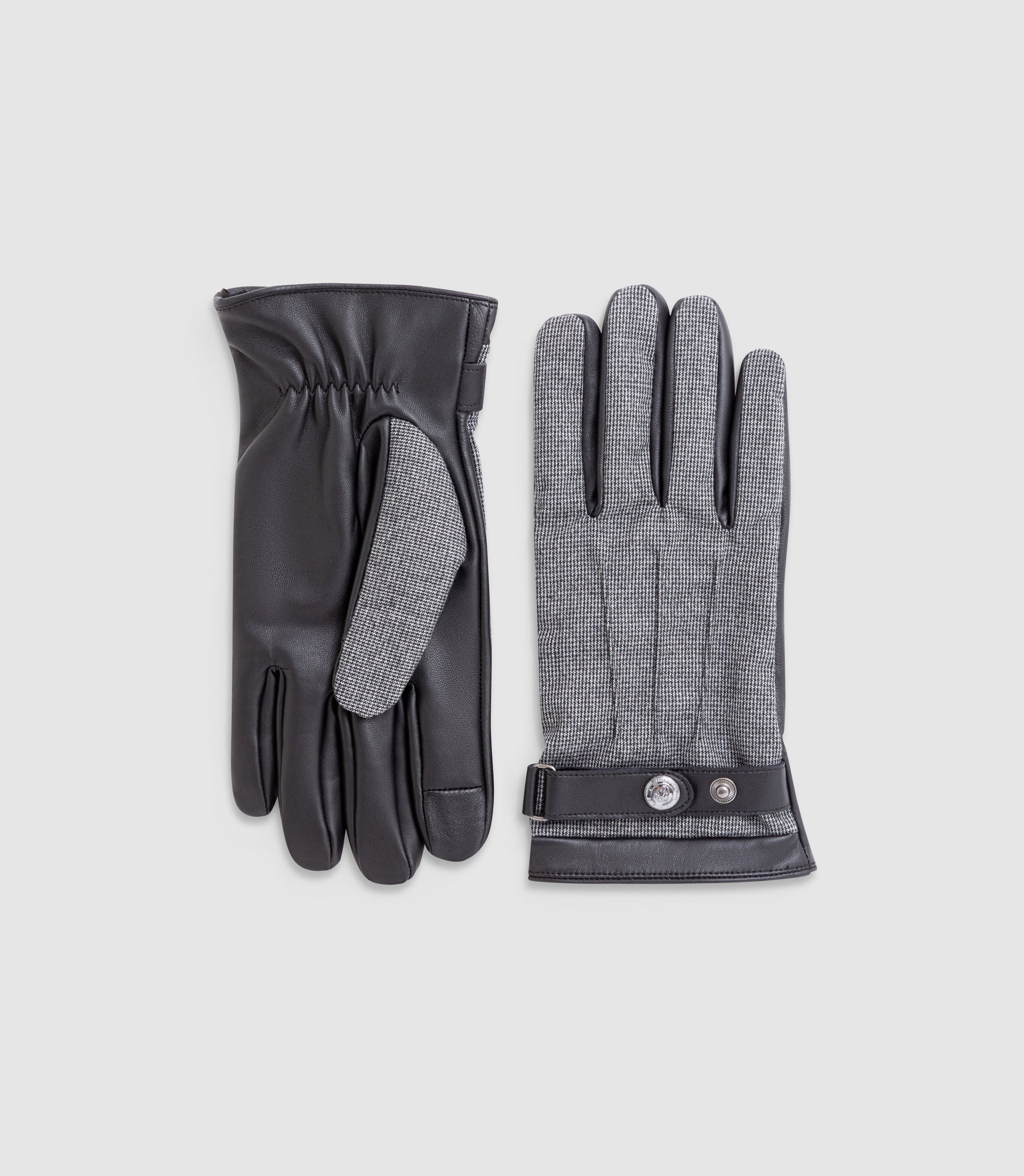 Gants en cuir gris Zenia