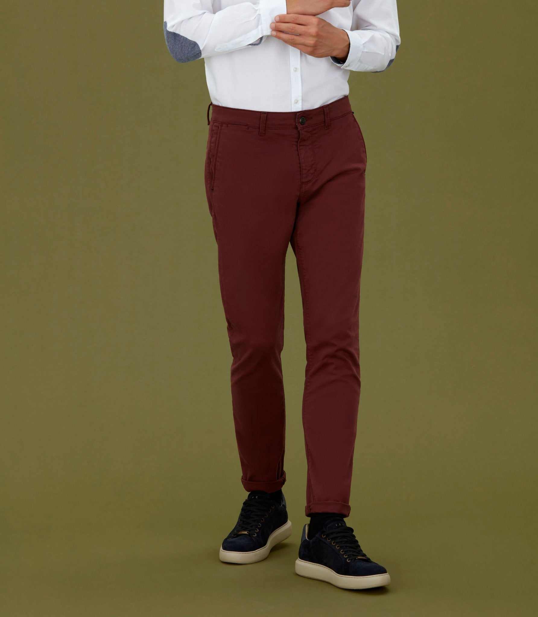 Fashion burgundy chino 