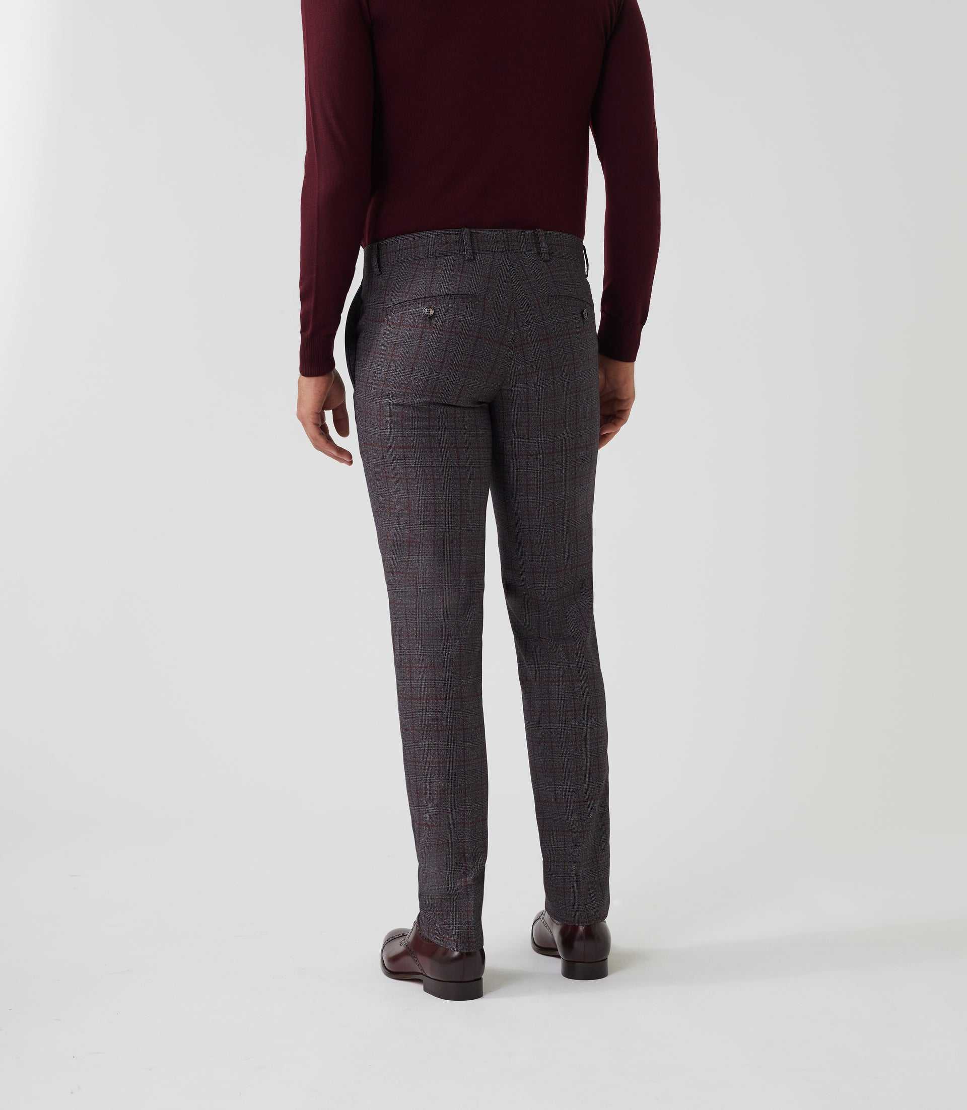 Pantalon ville Prince de Galles marron Gvisuel