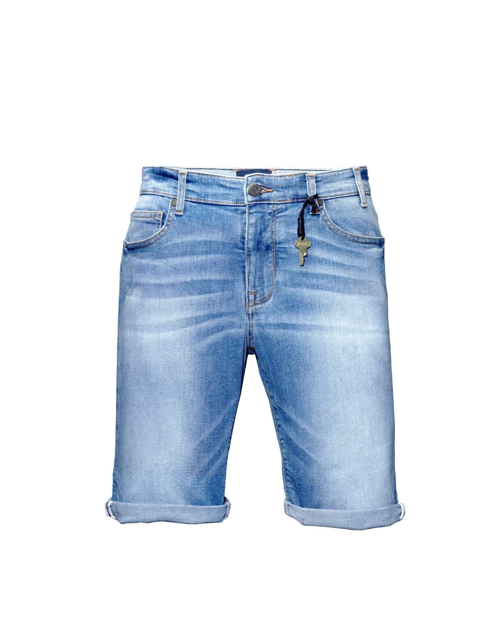 Slim fit denim shorts