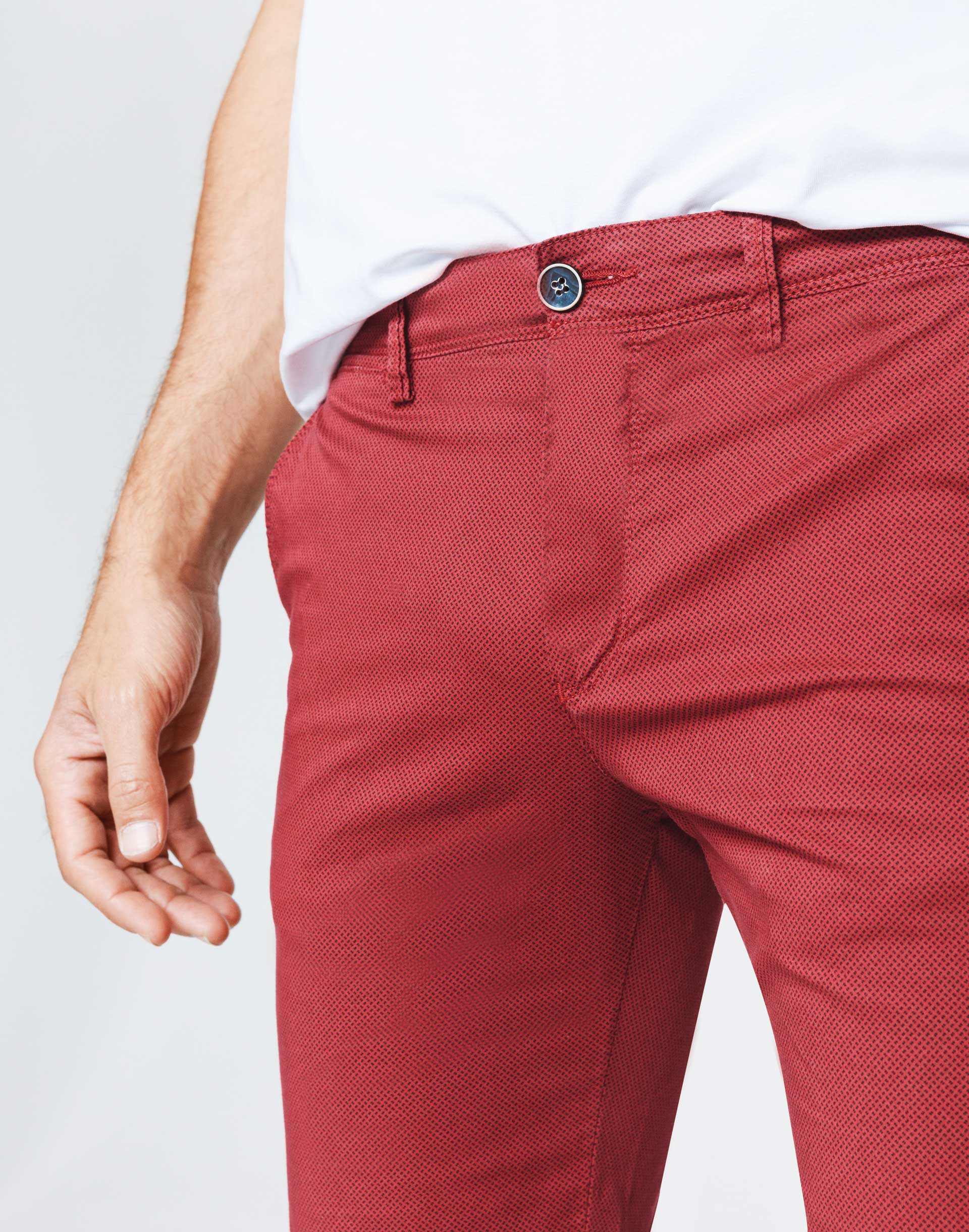 Red urban Bermuda shorts