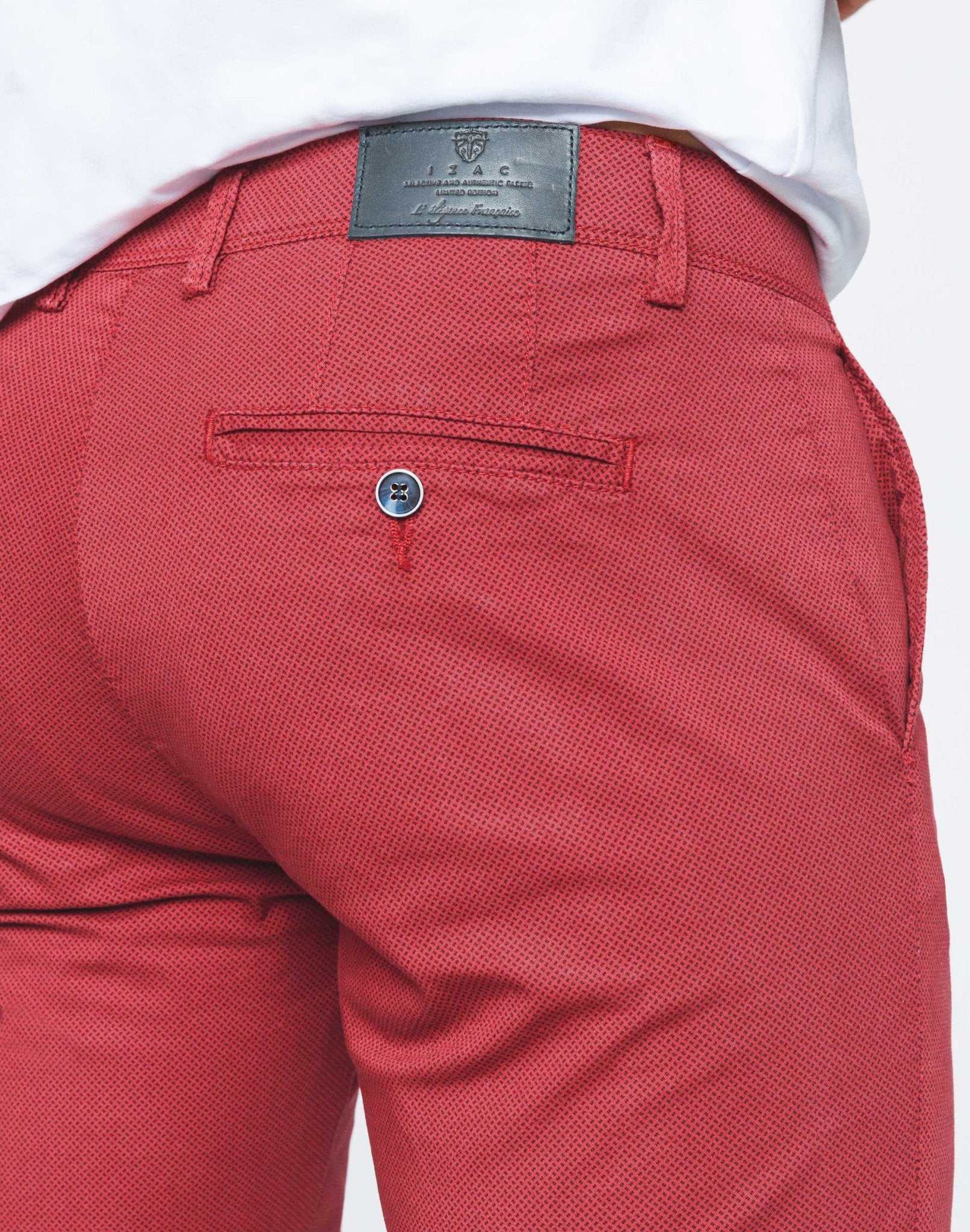 Red urban Bermuda shorts