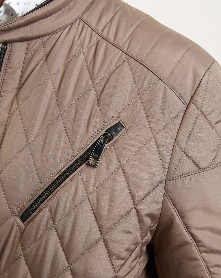 Taupe quilted jacket