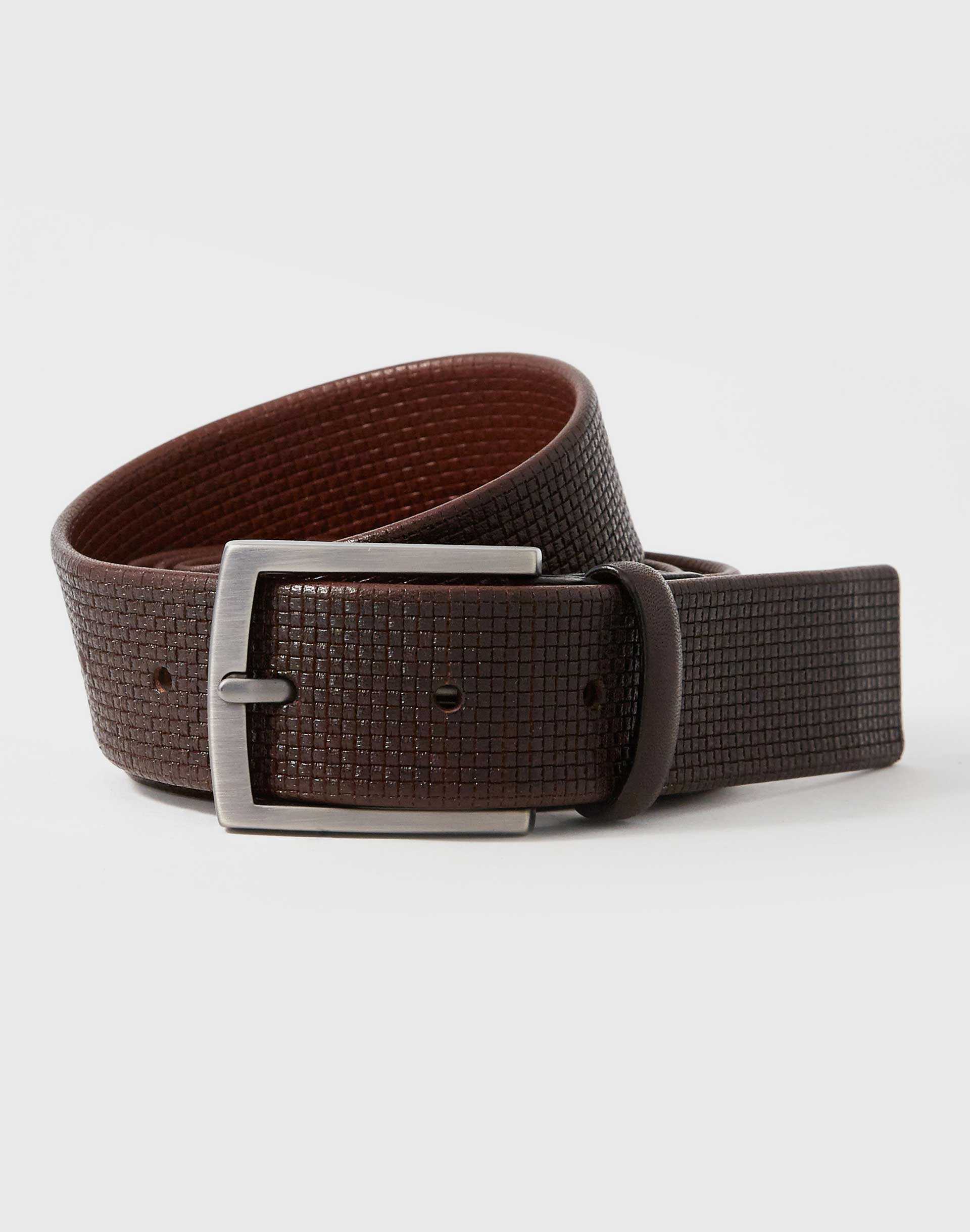 Brown leather belt