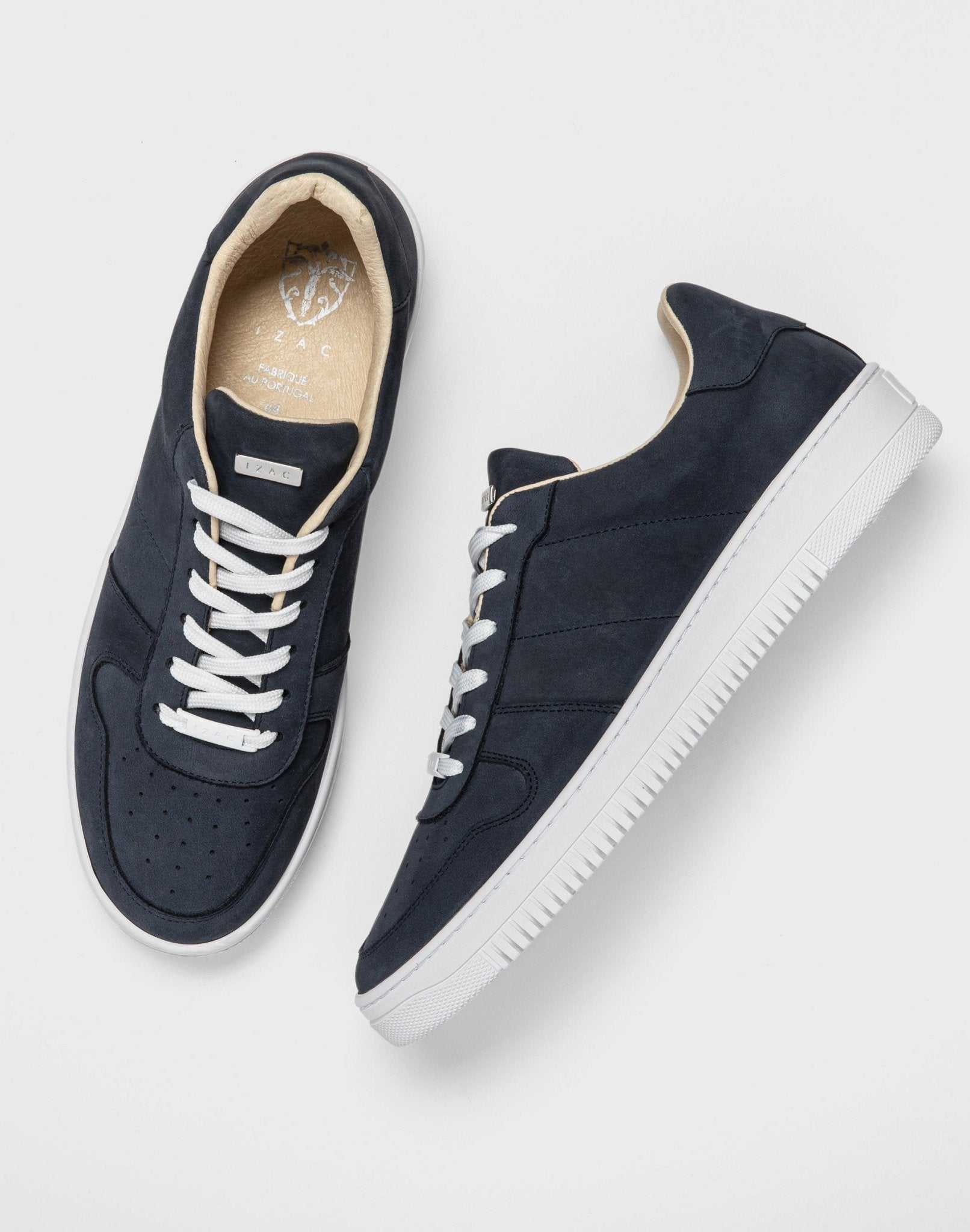 Navy nubuck sneakers