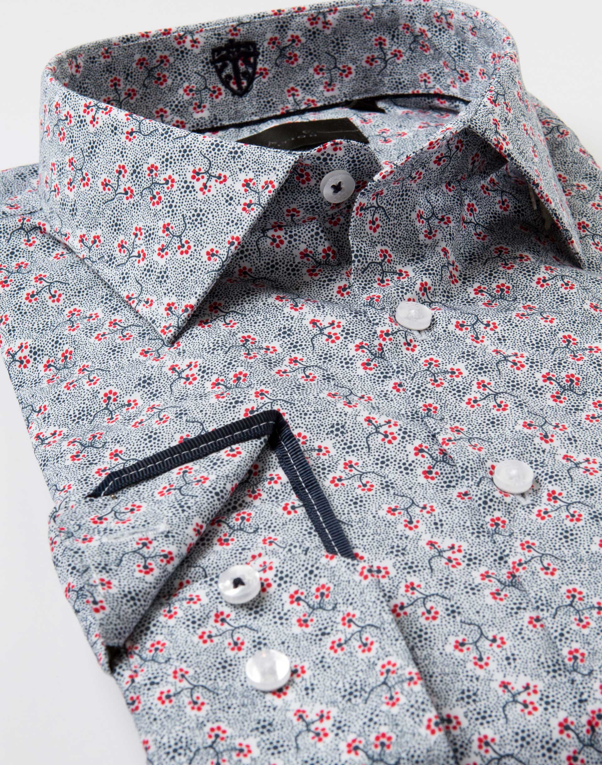 Japanese Floral Pattern Shirt