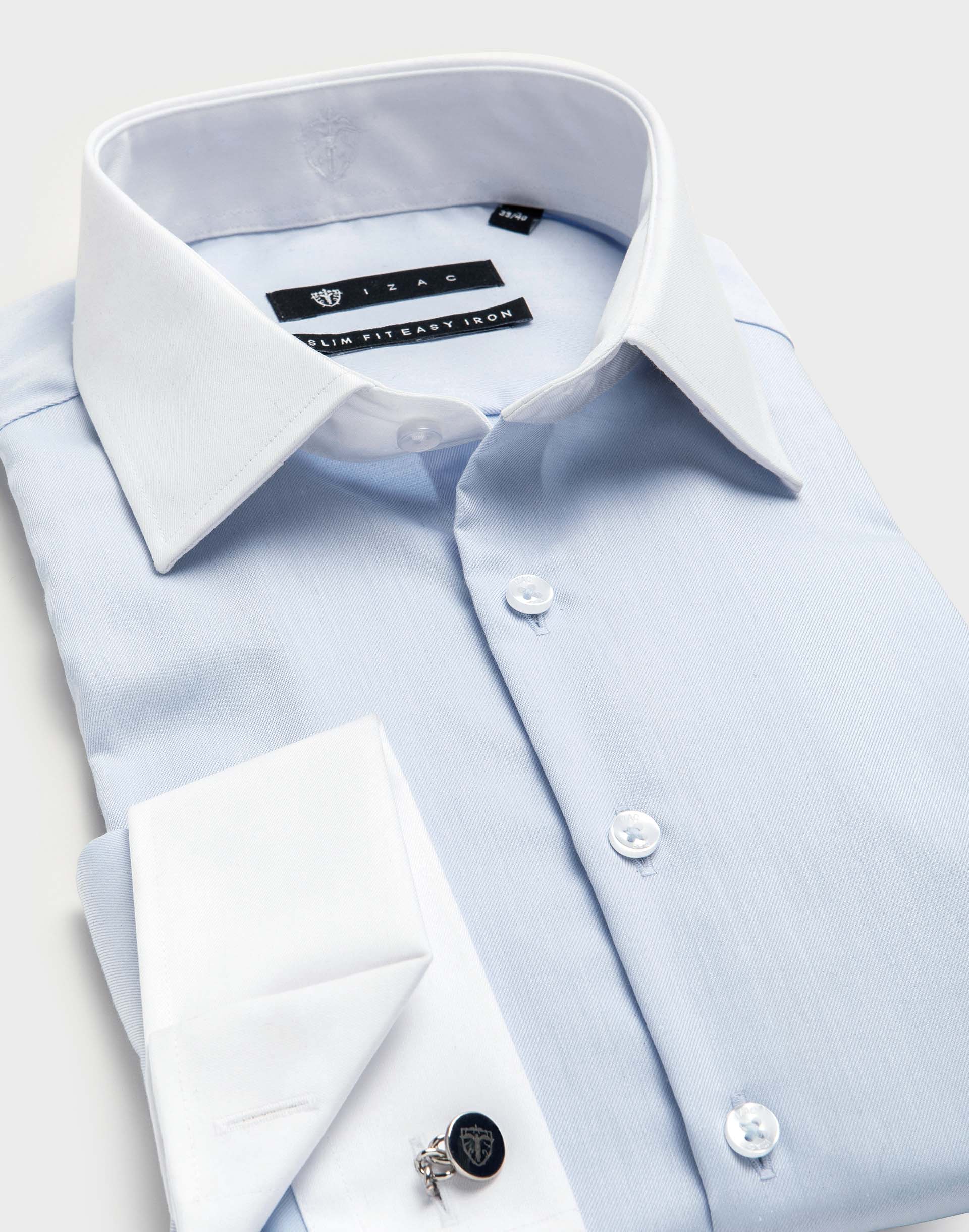 Easy iron sky blue shirt