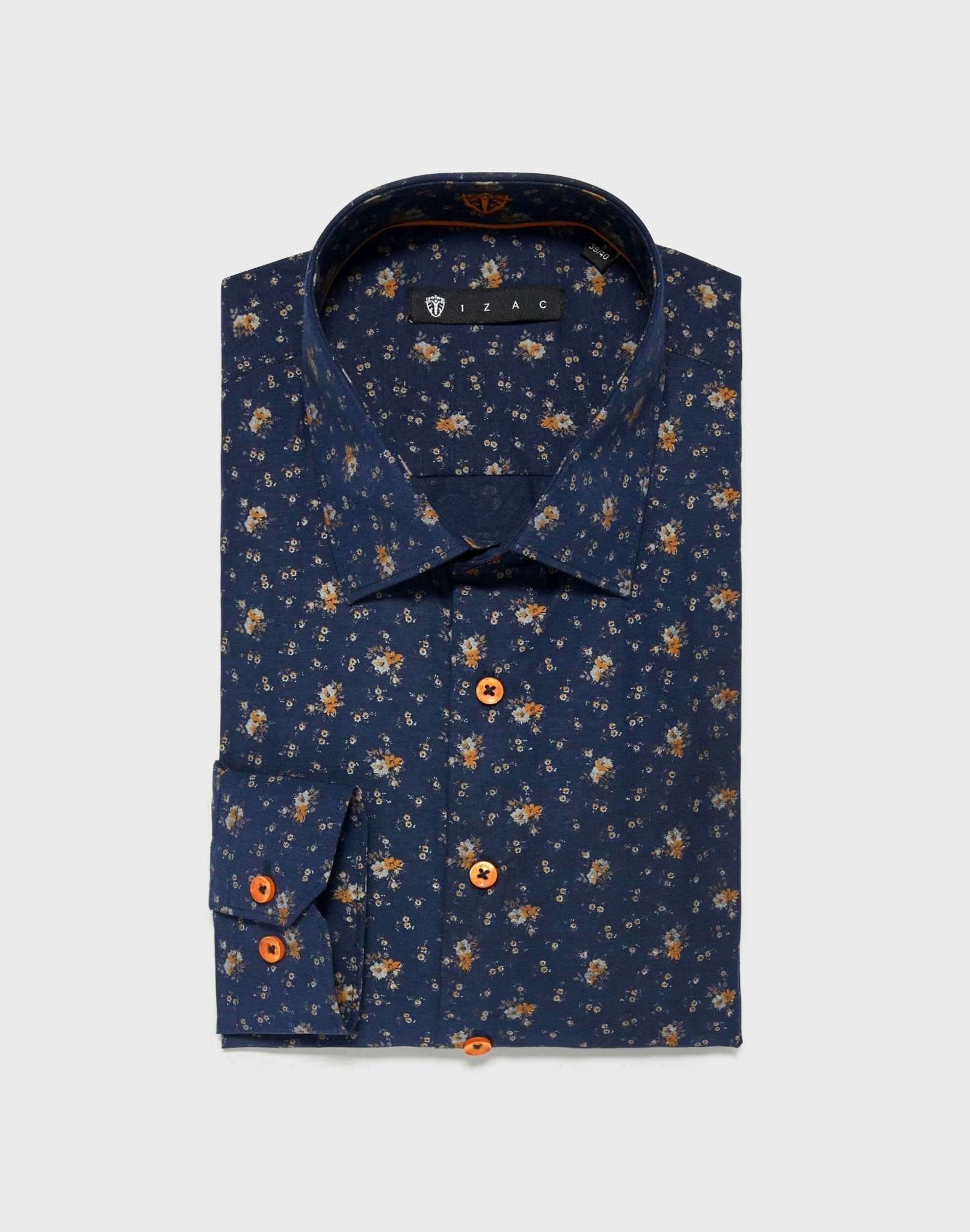 Navy micro pattern shirt