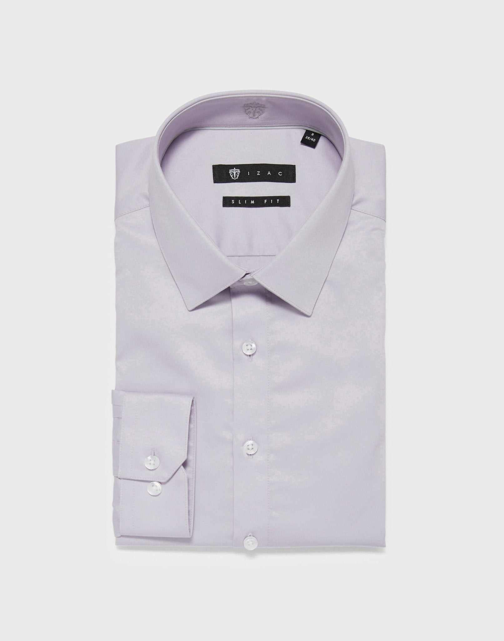 Lilac cotton slim fit shirt