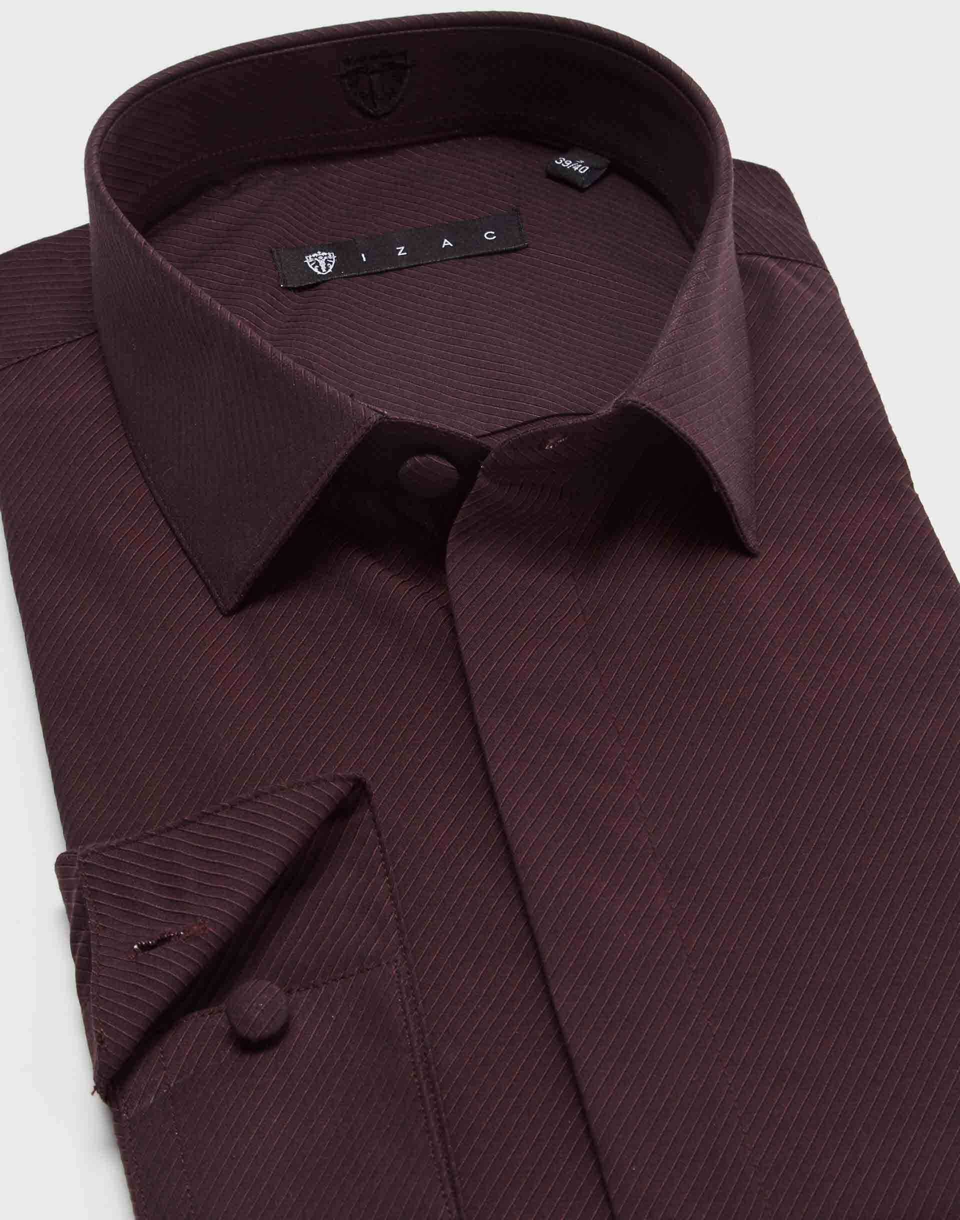 Plain burgundy cotton shirt