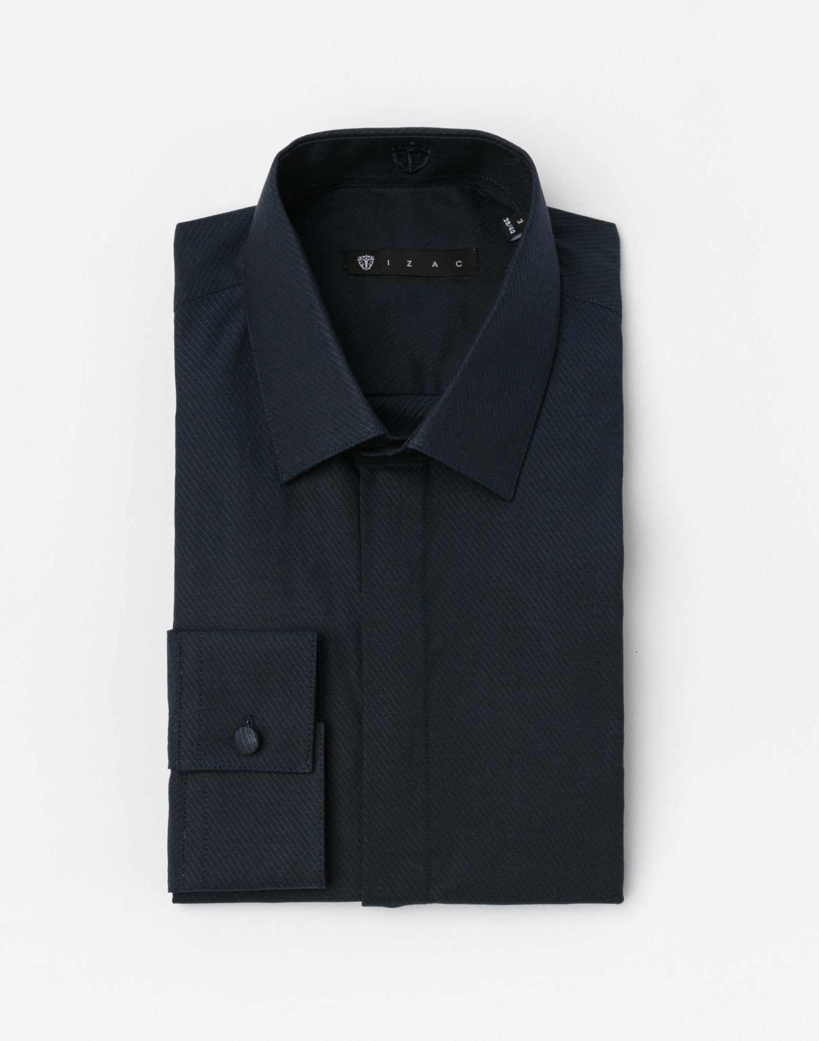 Plain navy cotton shirt