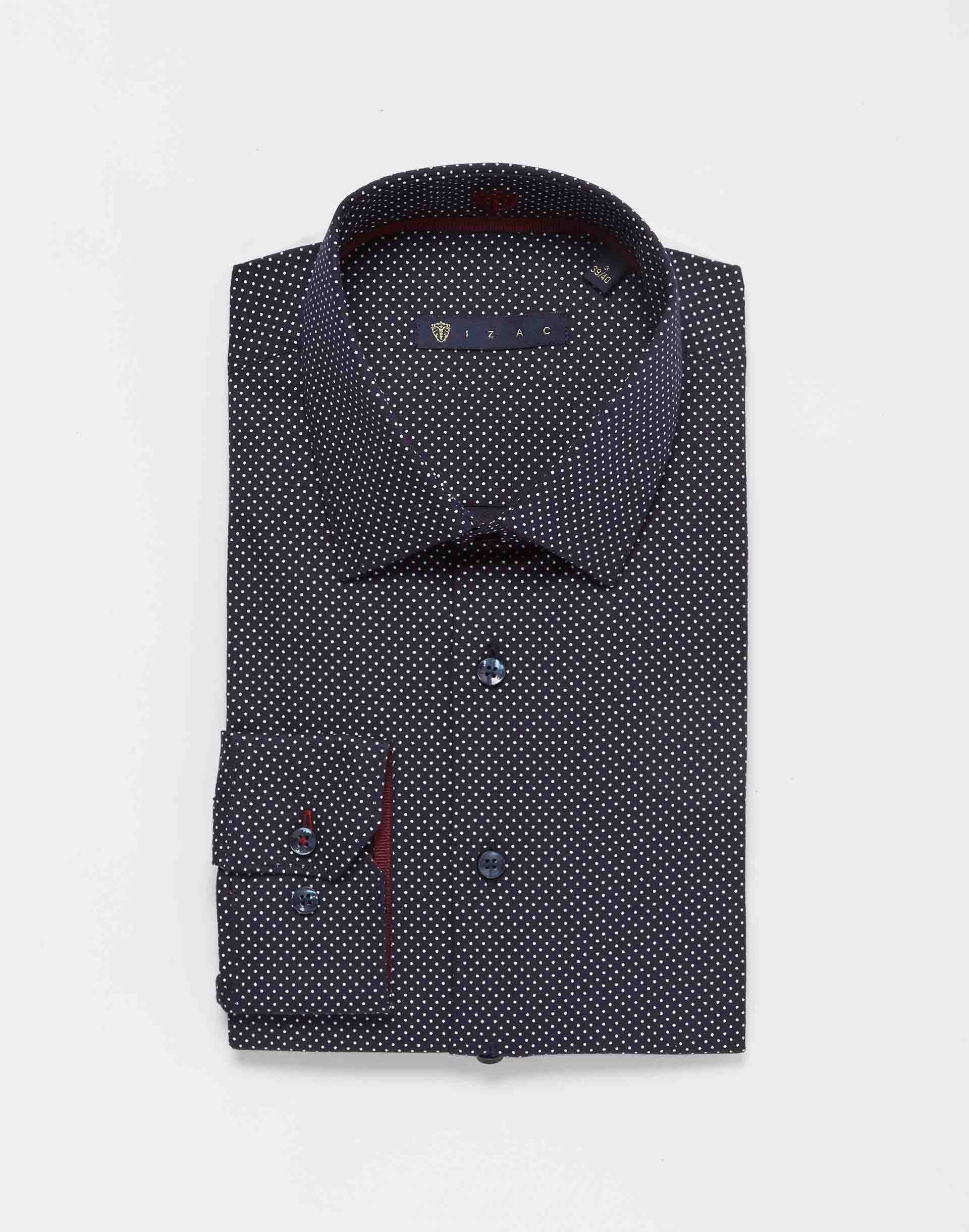 Navy shirt with dots