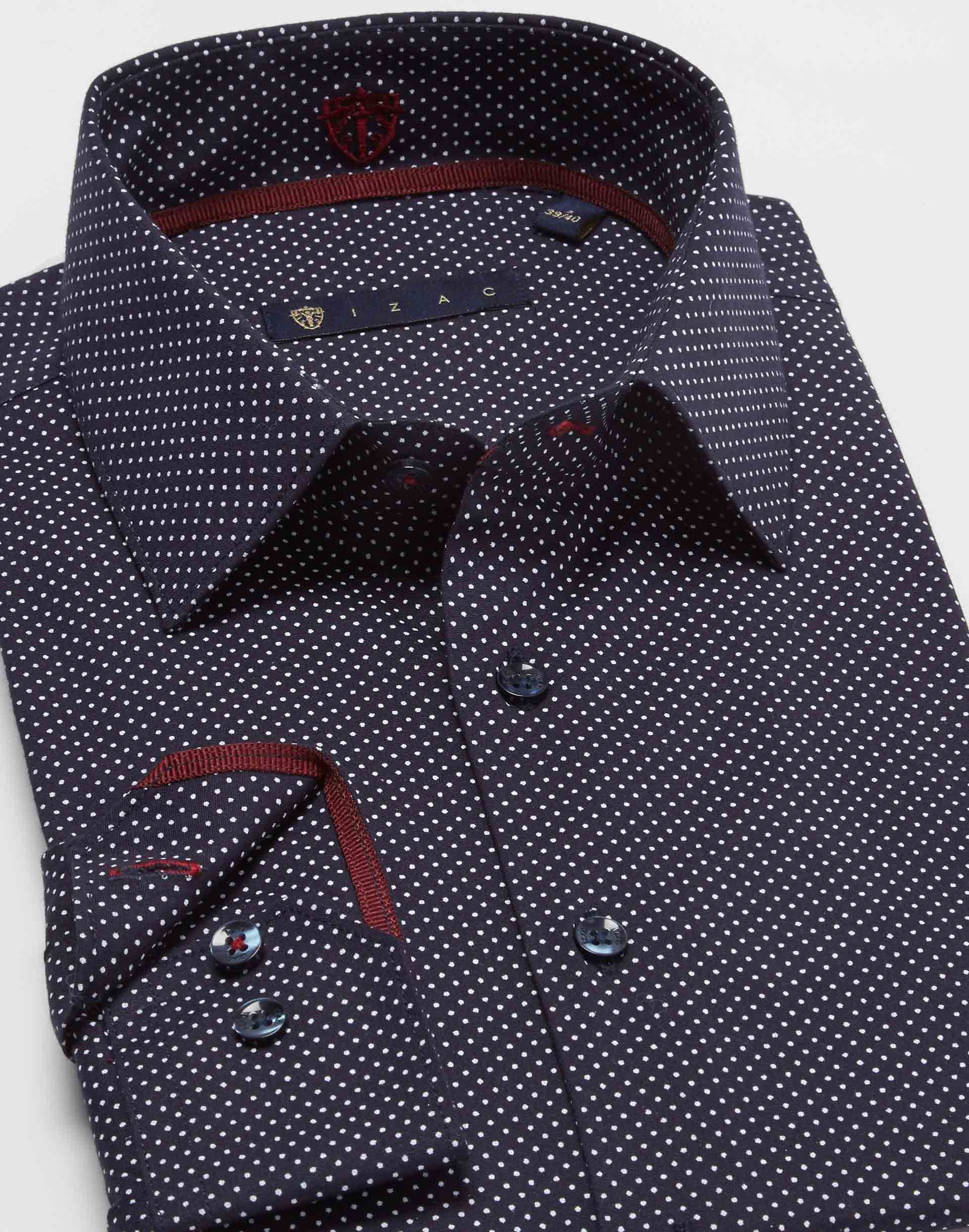 Navy shirt with dots