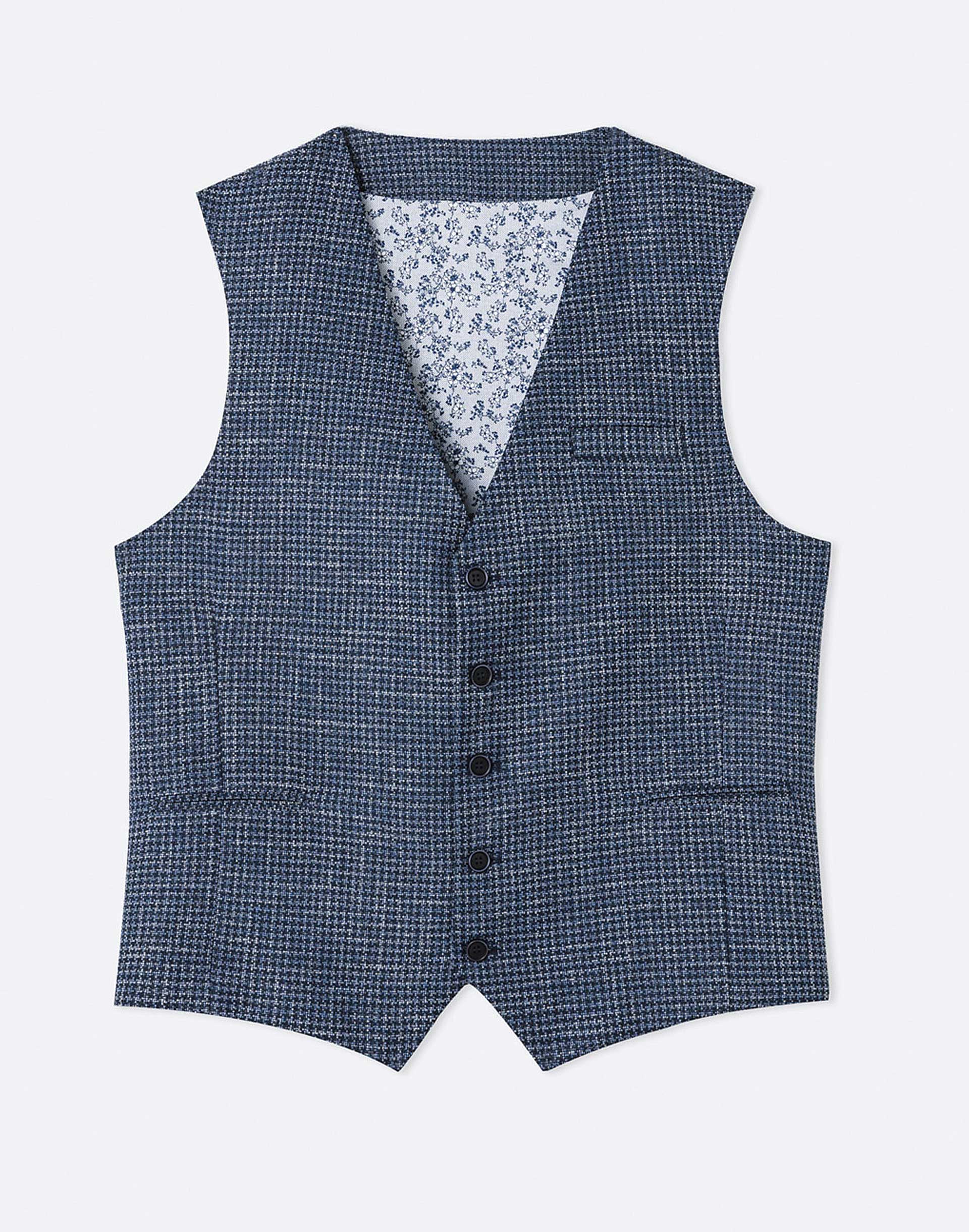 Gilet motif pied de poule