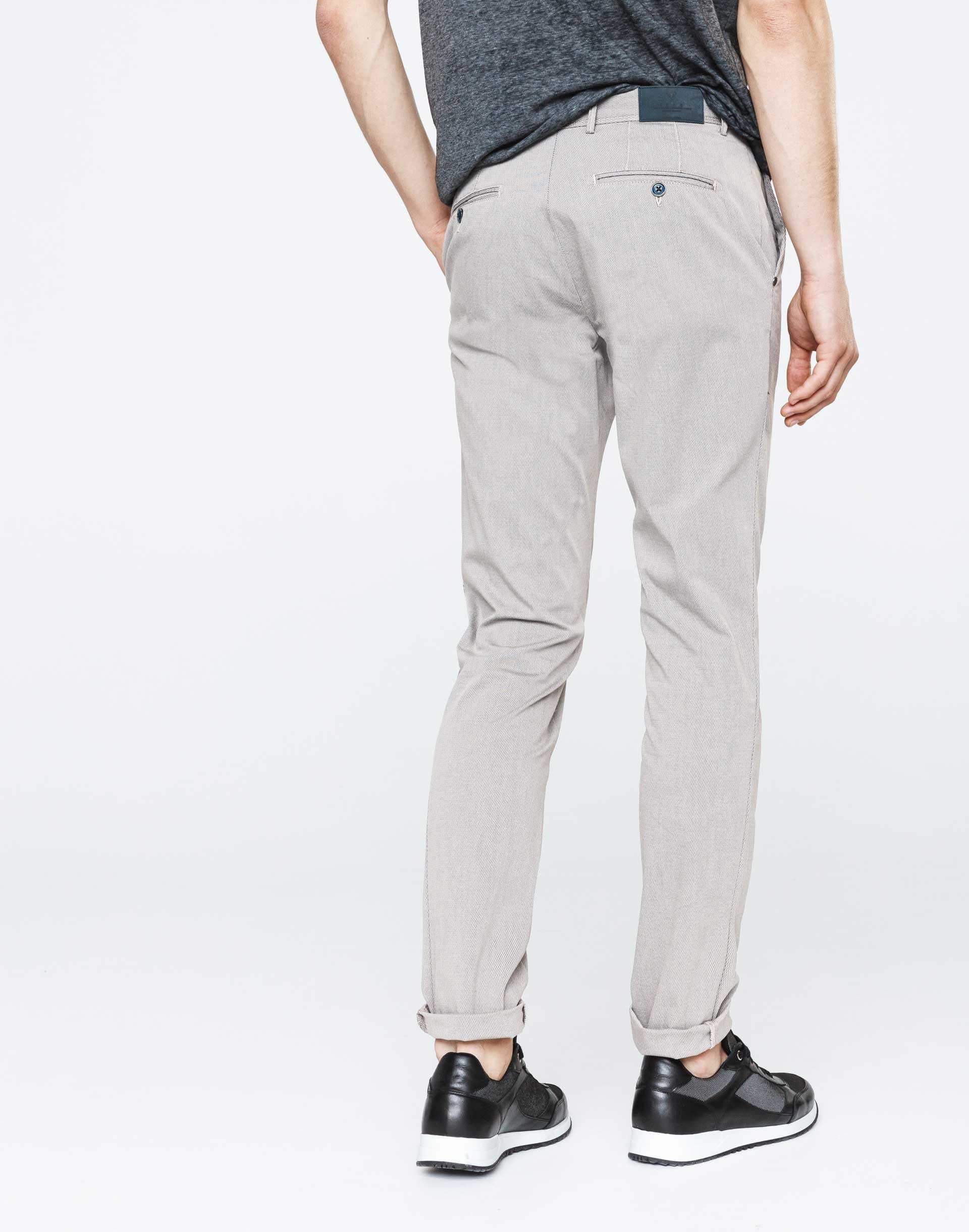 Light grey fancy chino