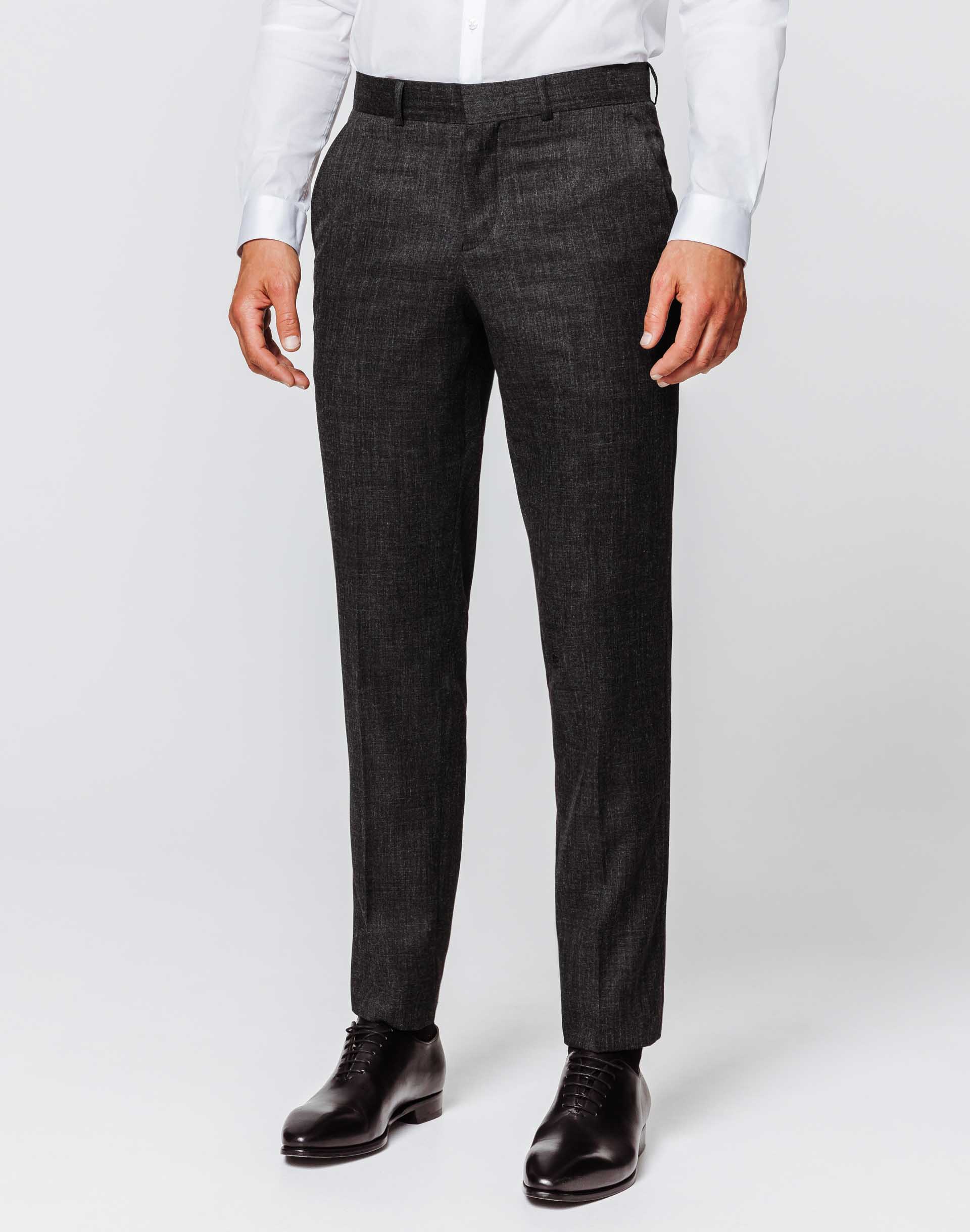 Pantalon anthracite mouliné