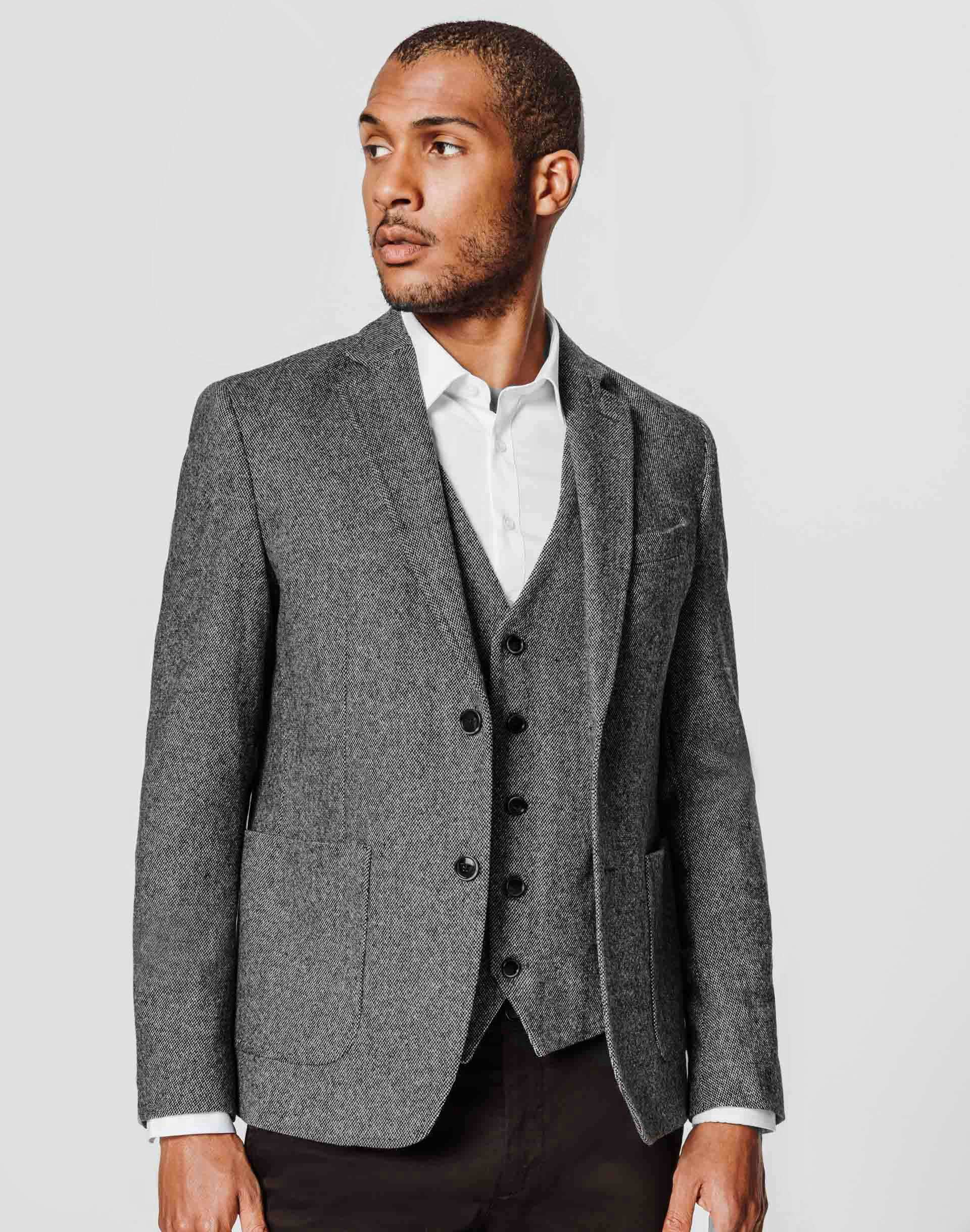 Veste tweed gris