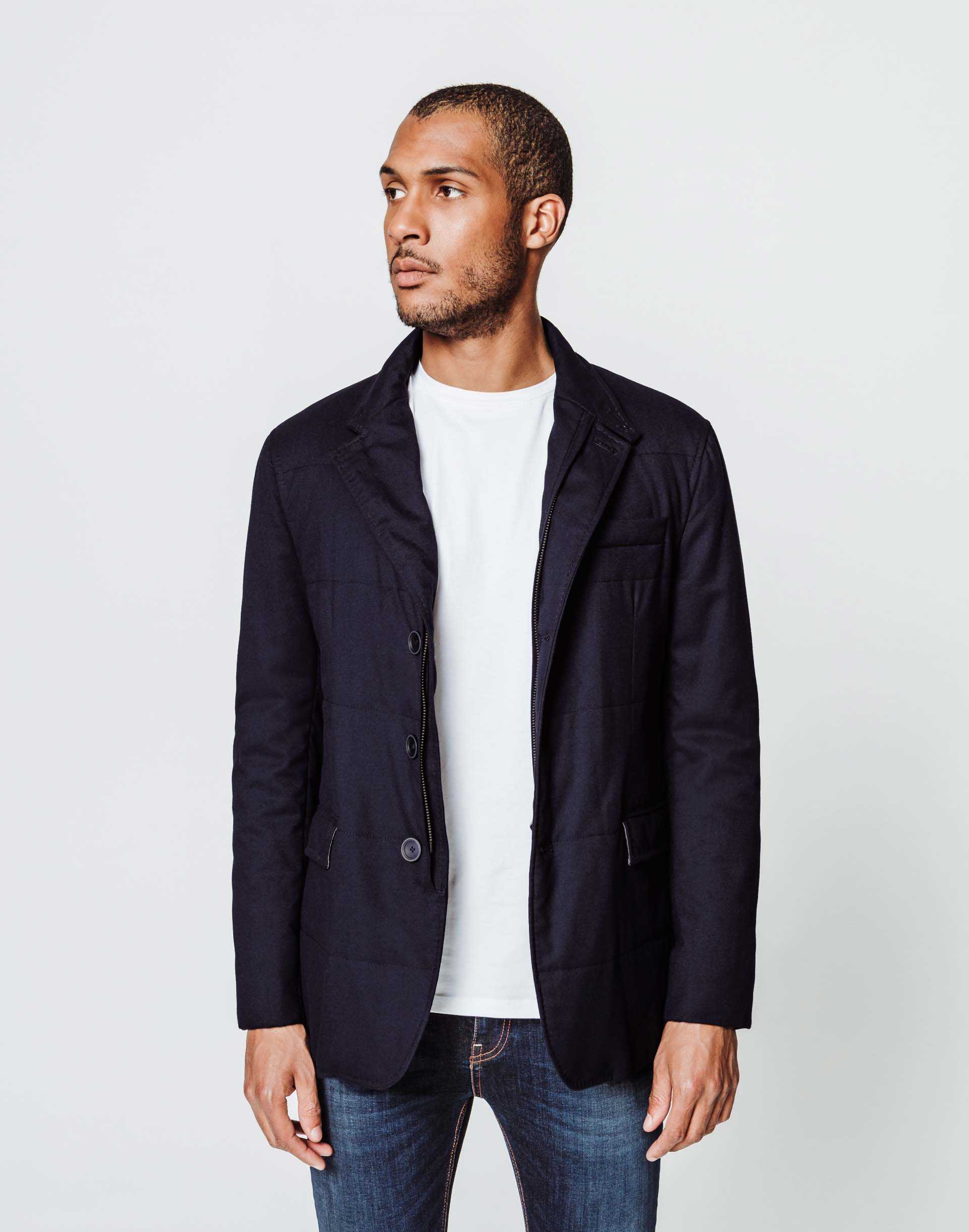 Veste casual matelassée navy