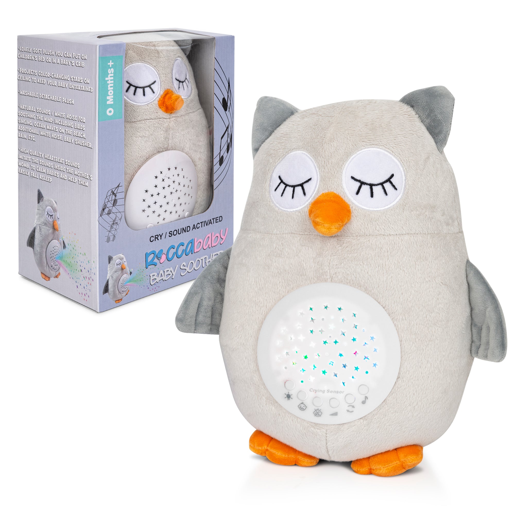 musical color changing lullaby plush owl