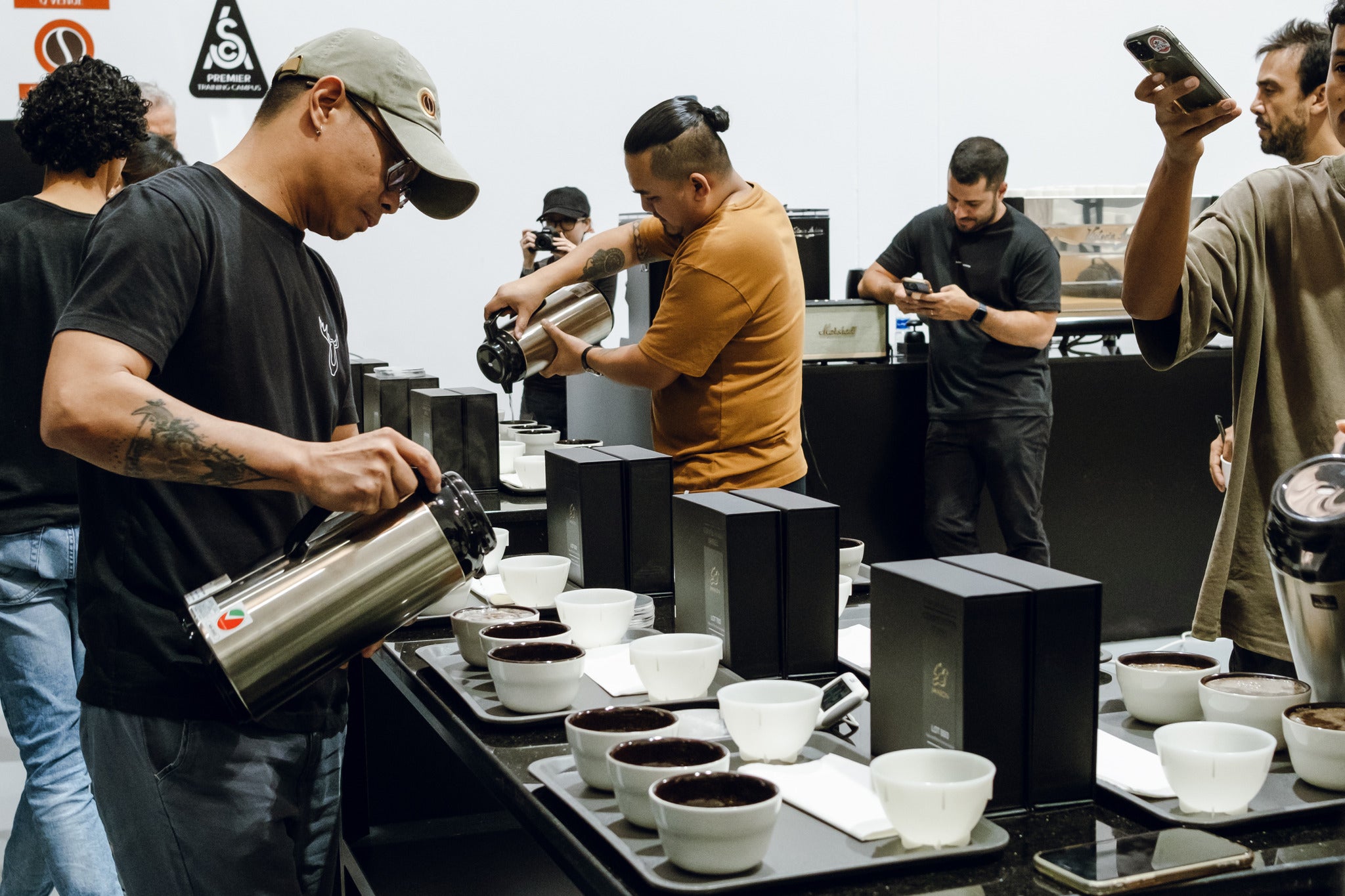 Cupping Janson Coffee for Archers Producers Talk