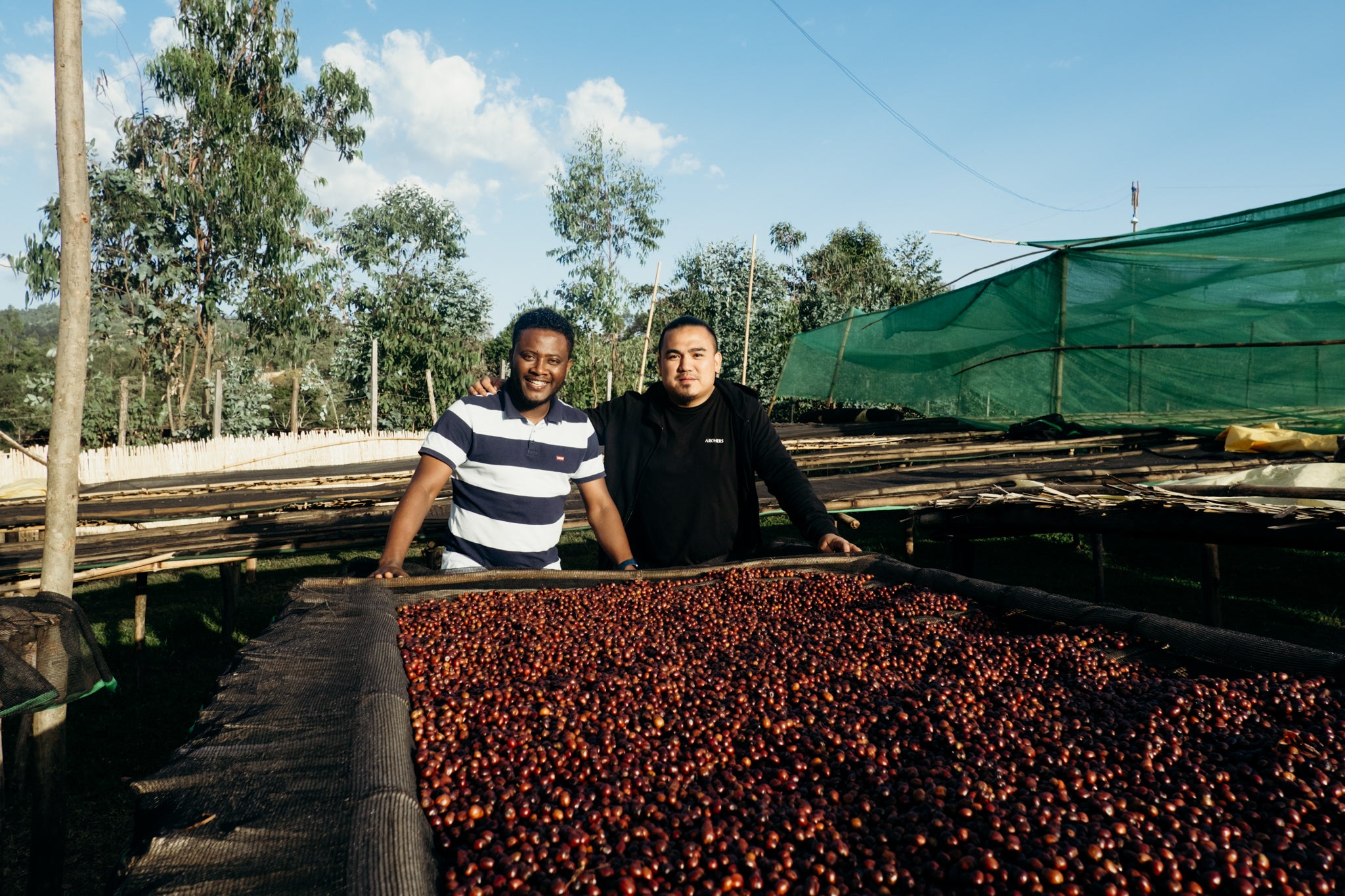Alo Coffee farms with Tamiru Tadesse and Frederick Bejo