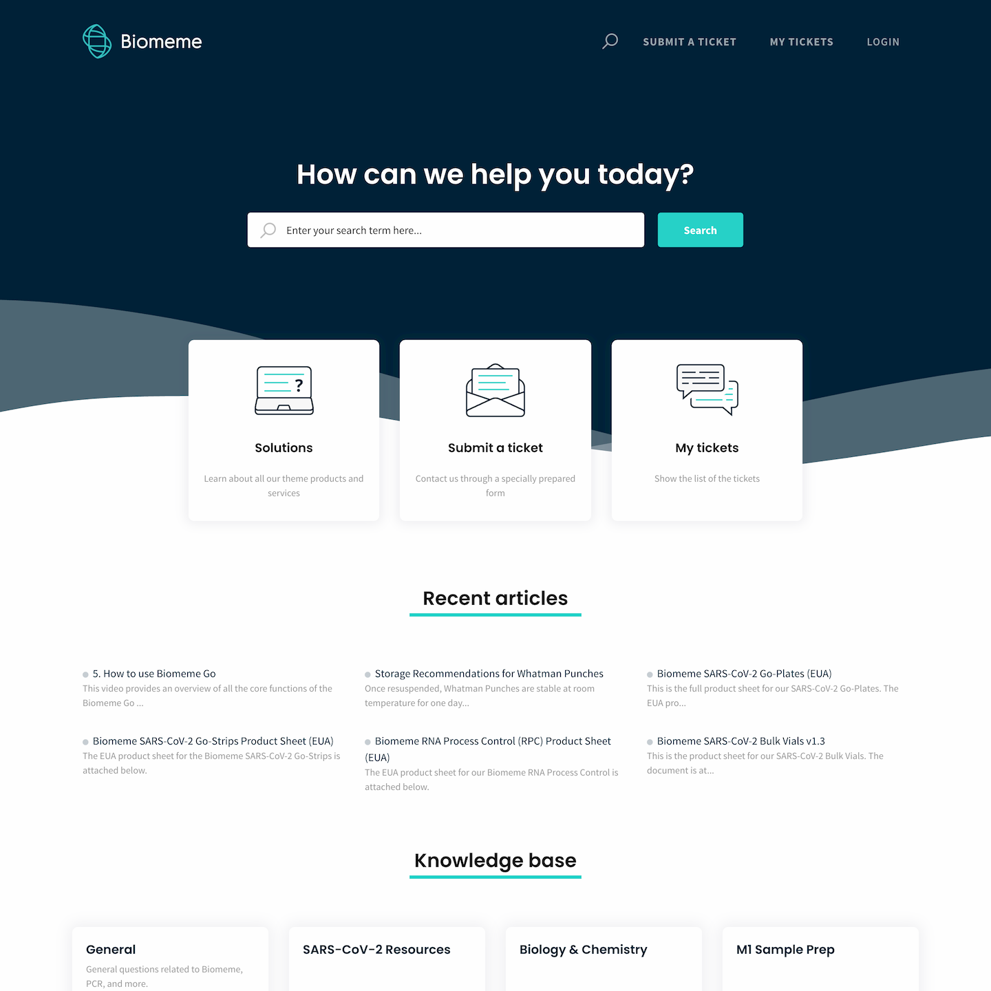 branded Freshdesk for Biomeme