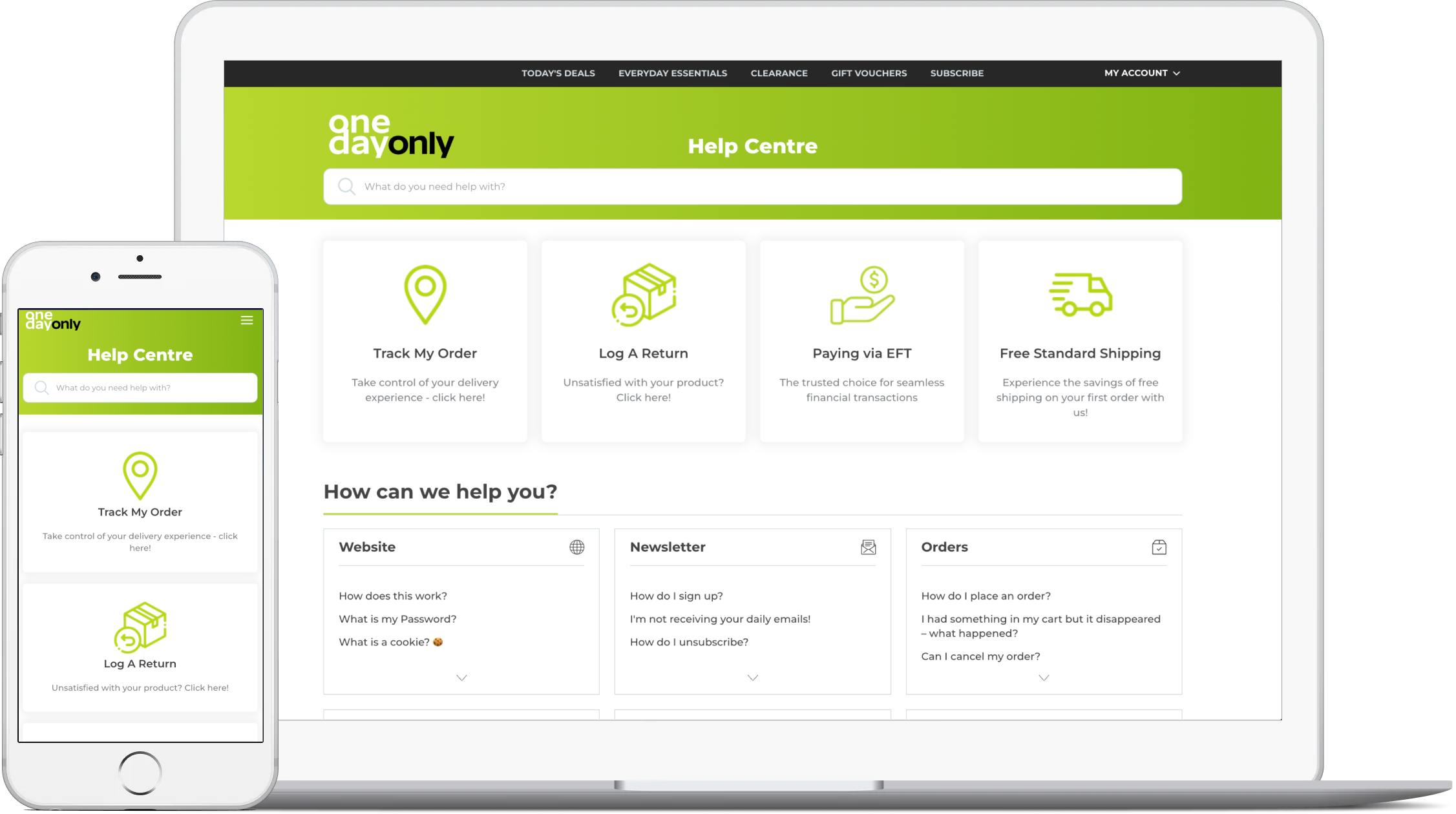 Customized Zendesk for OneDayOnly