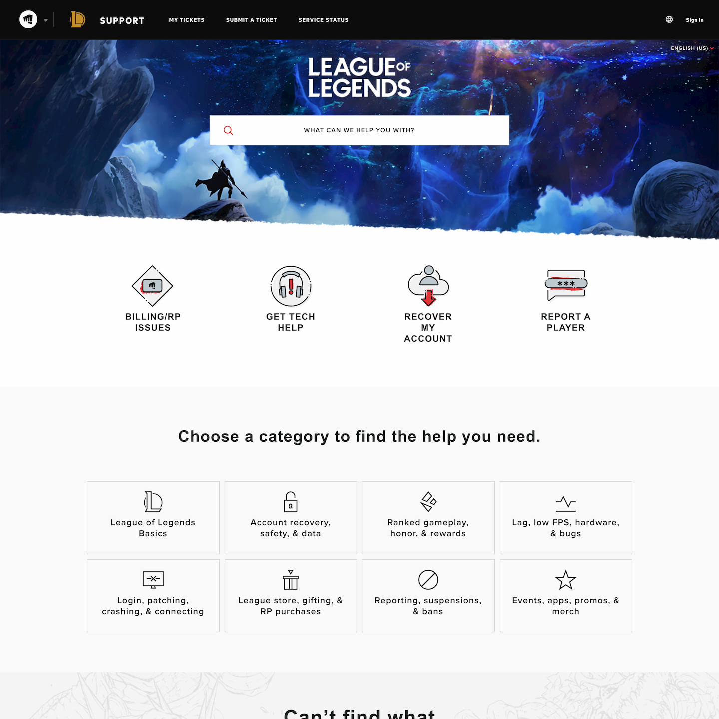 Zendesk custom theme for League of Legends