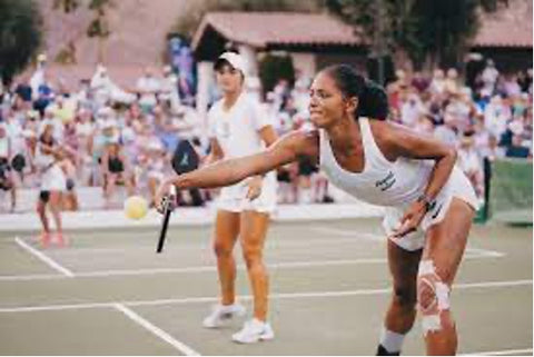 pickleball match with audience